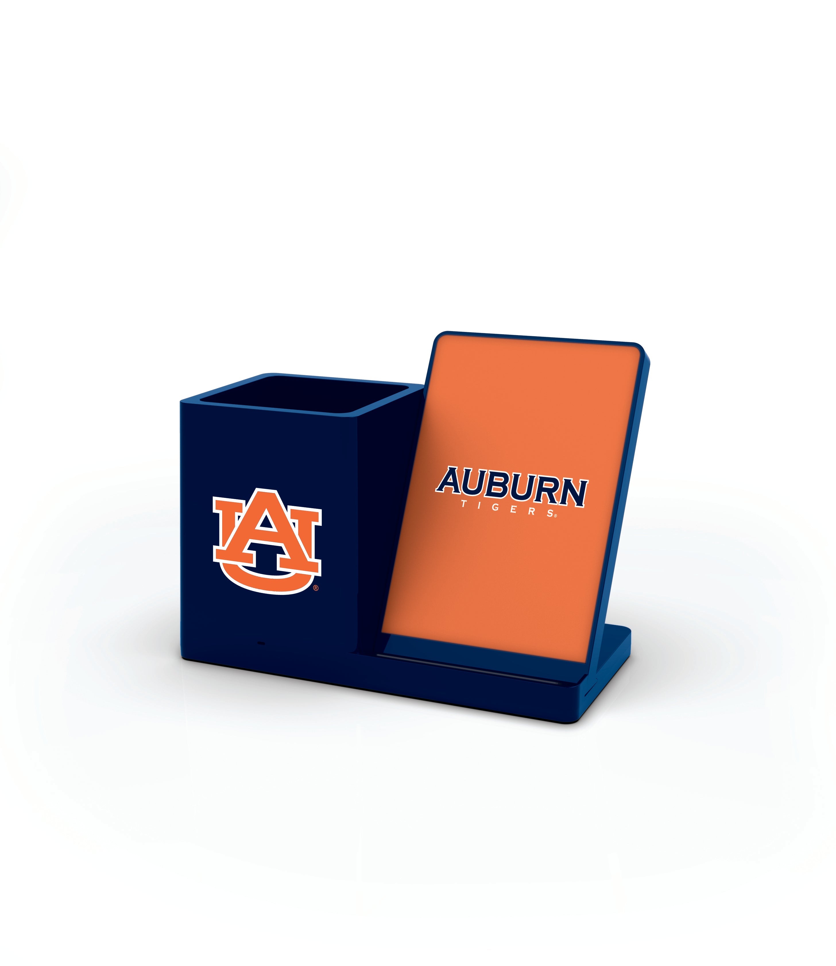 Auburn Tigers Collegiate Cell Phone Wireless Charging Stand and Desktop Organizer