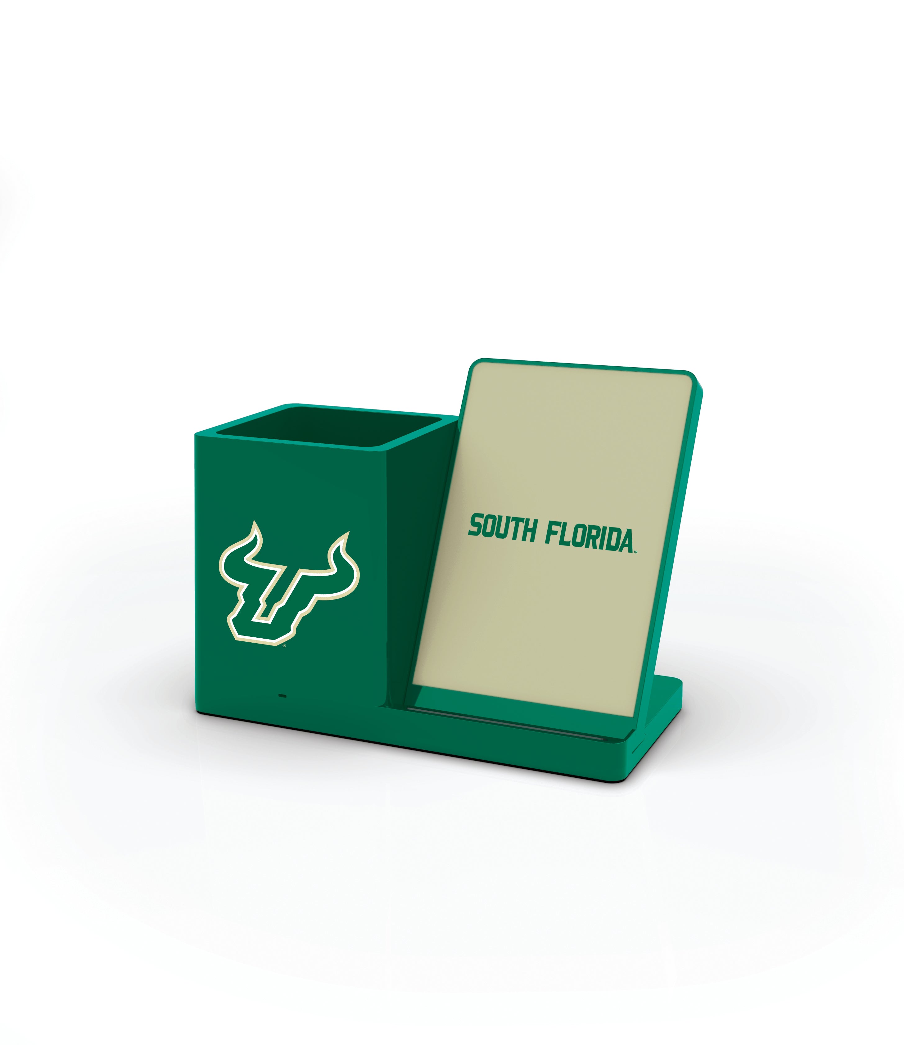 South Florida Bulls NCAA Cell Phone Wireless Charging Stand and Desktop Organizer