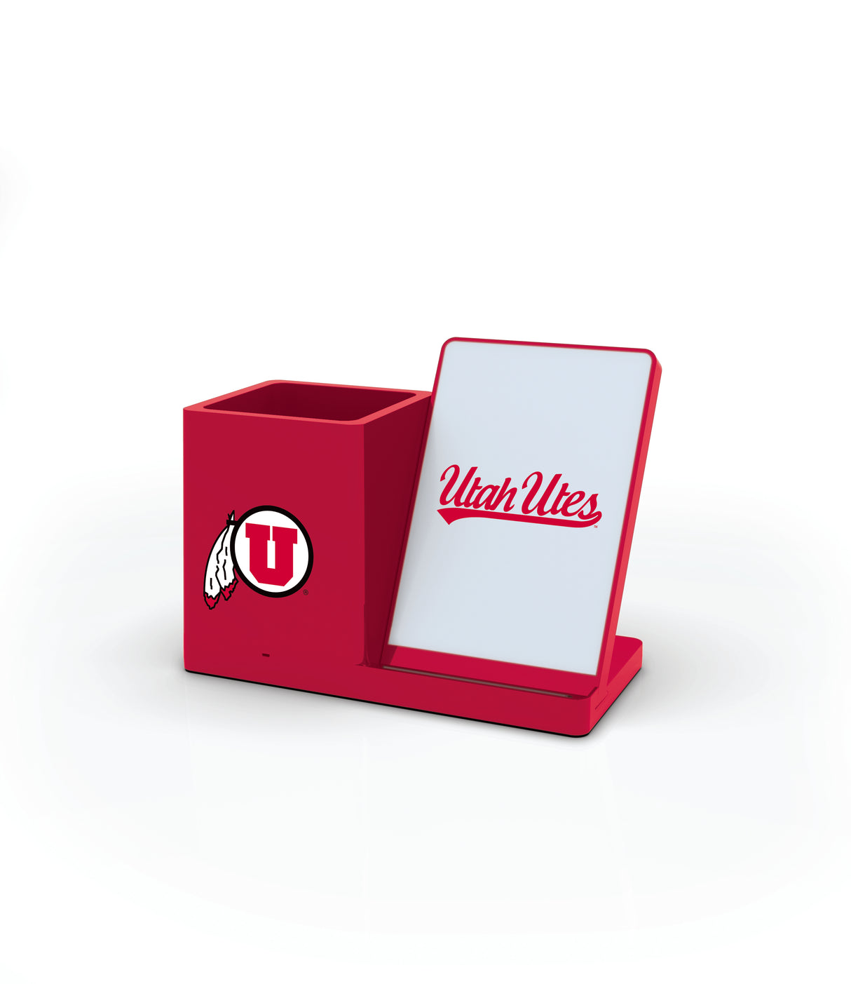 Utah Utes NCAA Cell Phone Wireless Charging Stand and Desktop Organizer