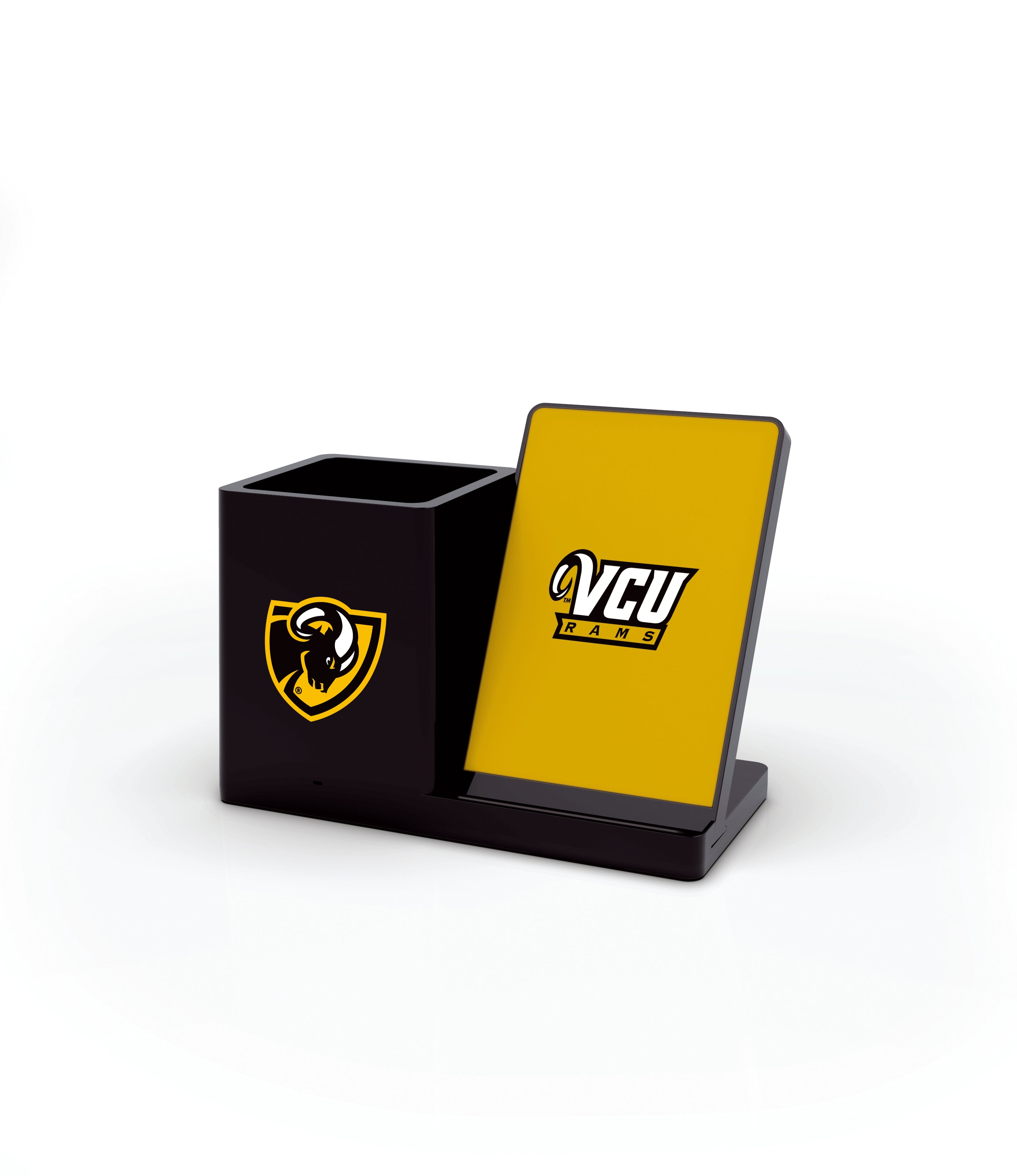 VCU Rams NCAA Cell Phone Wireless Charging Stand and Desktop Organizer