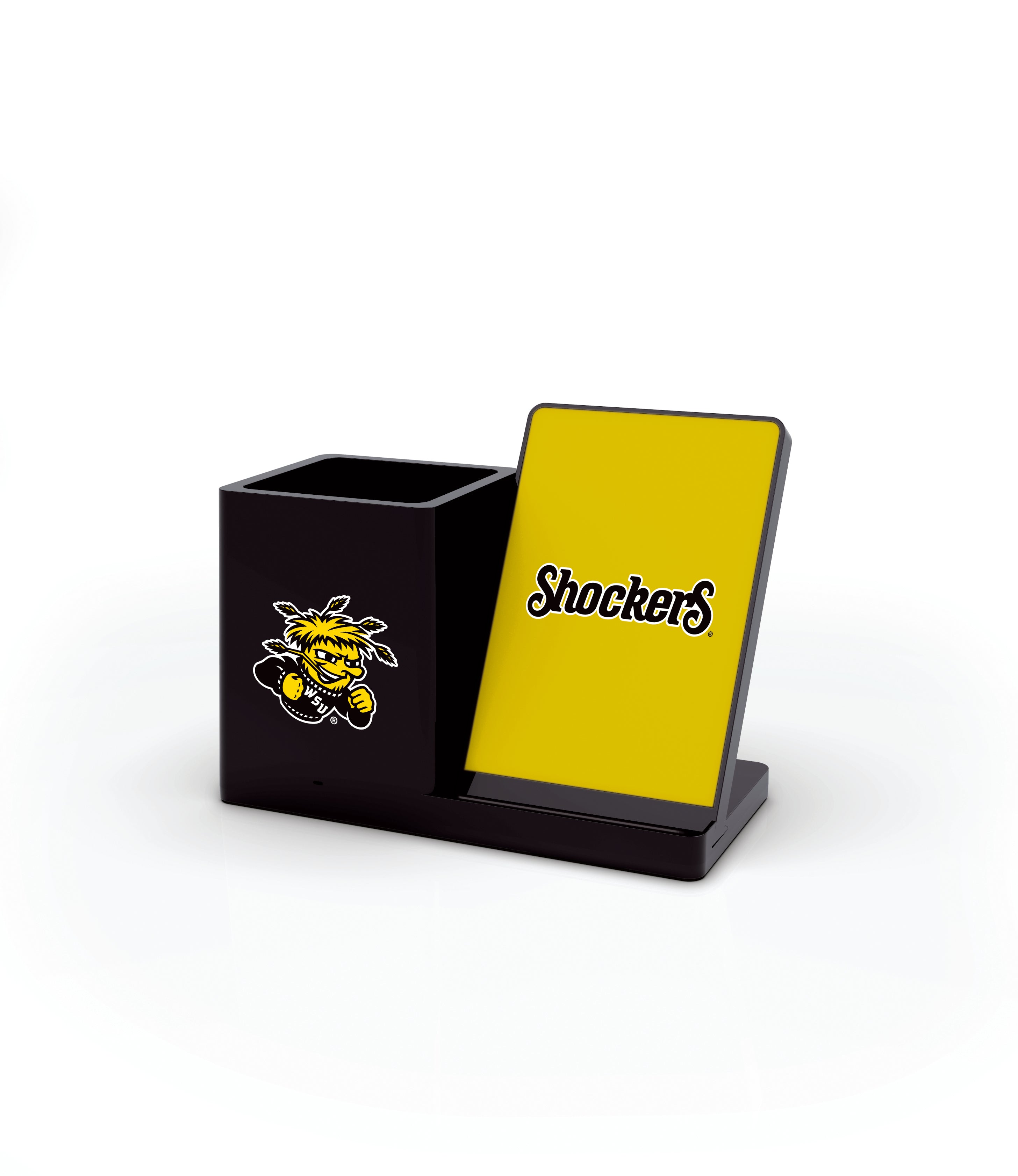 Wichita State Shockers NCAA Cell Phone Wireless Charging Stand and Desktop Organizer