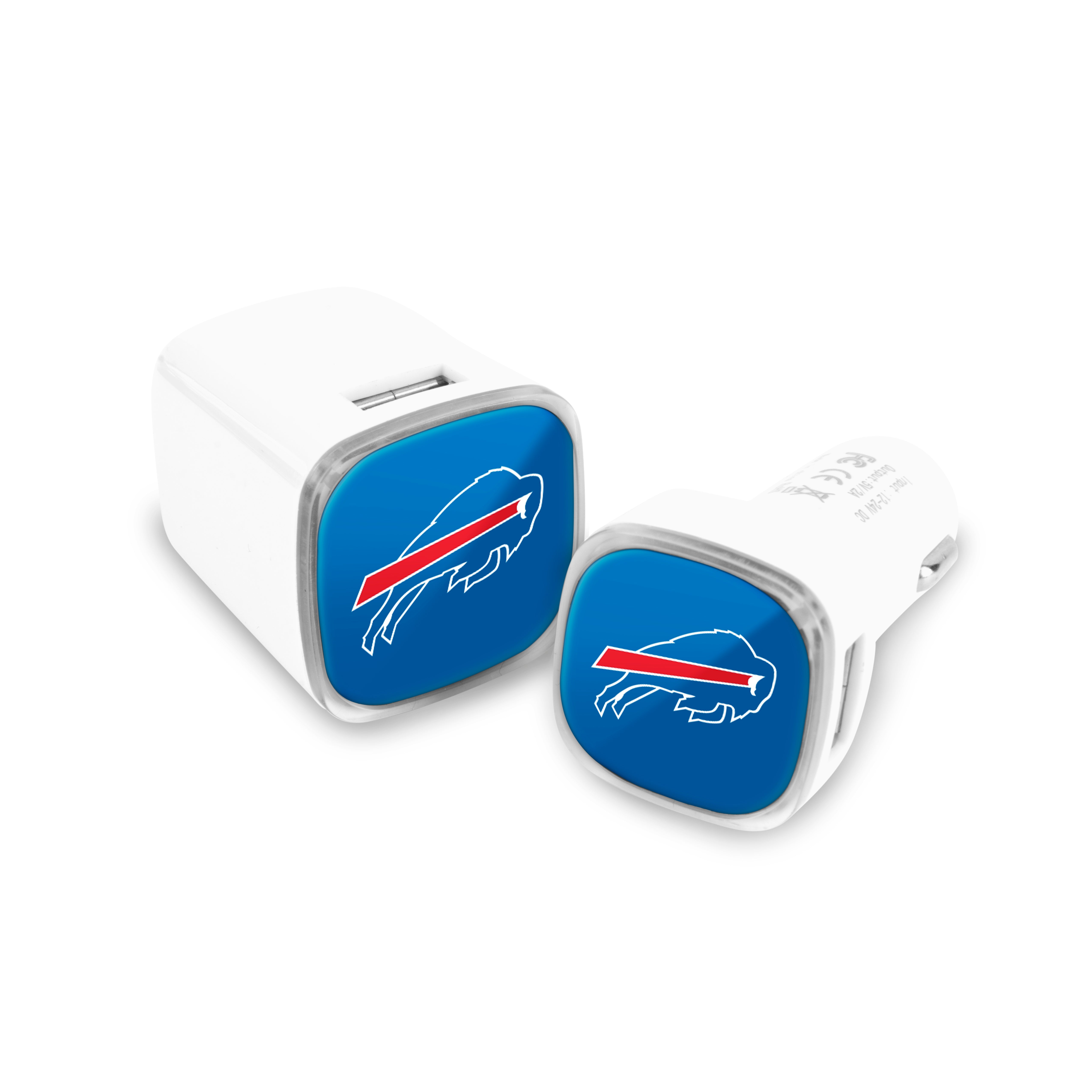 Buffalo Bills NFL 2 Pack Car + Wall Chargers