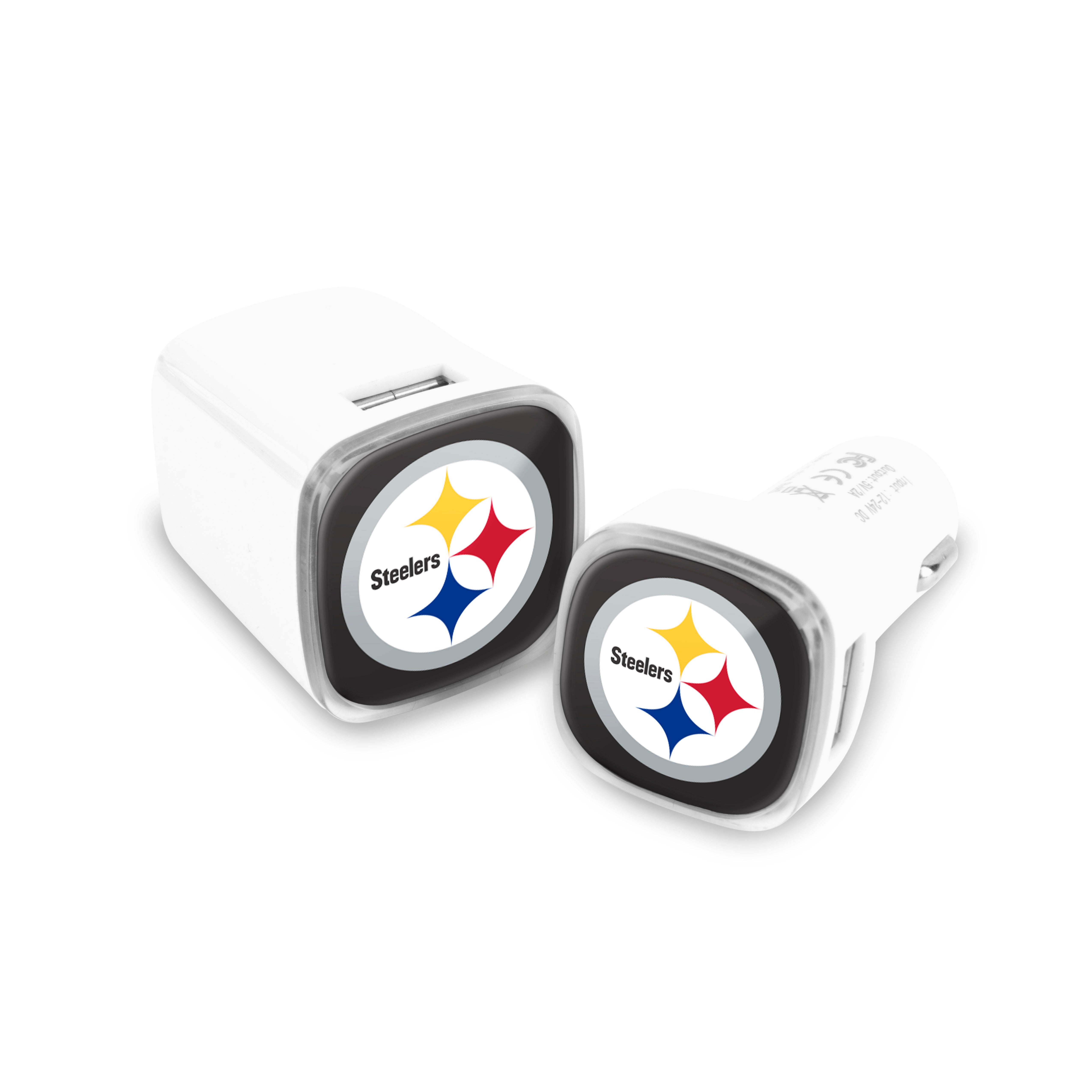 Pittsburgh Steelers NFL 2 Pack Car + Wall Chargers