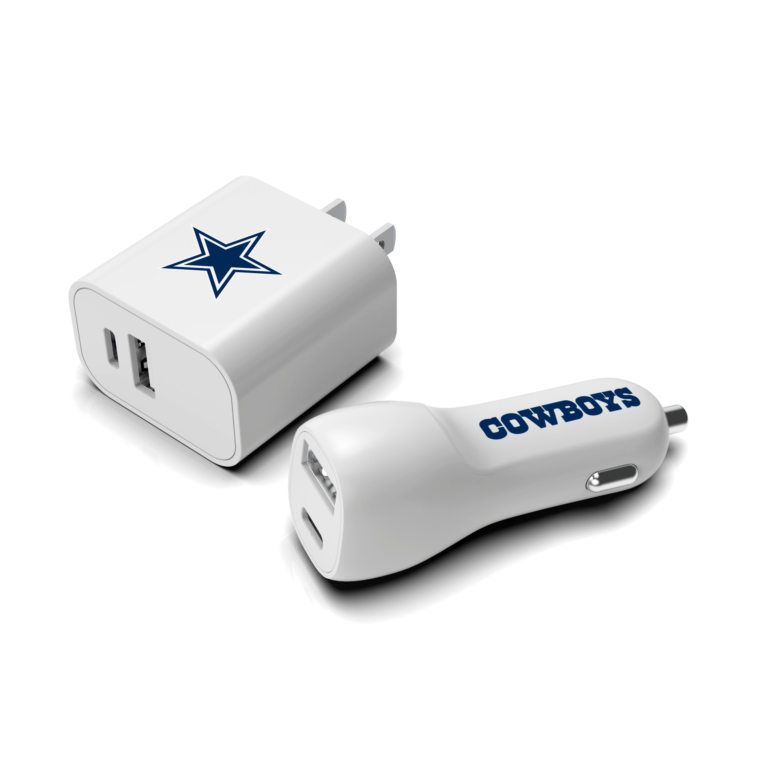 Dallas Cowboys NFL Two-Port Car and Wall Charger