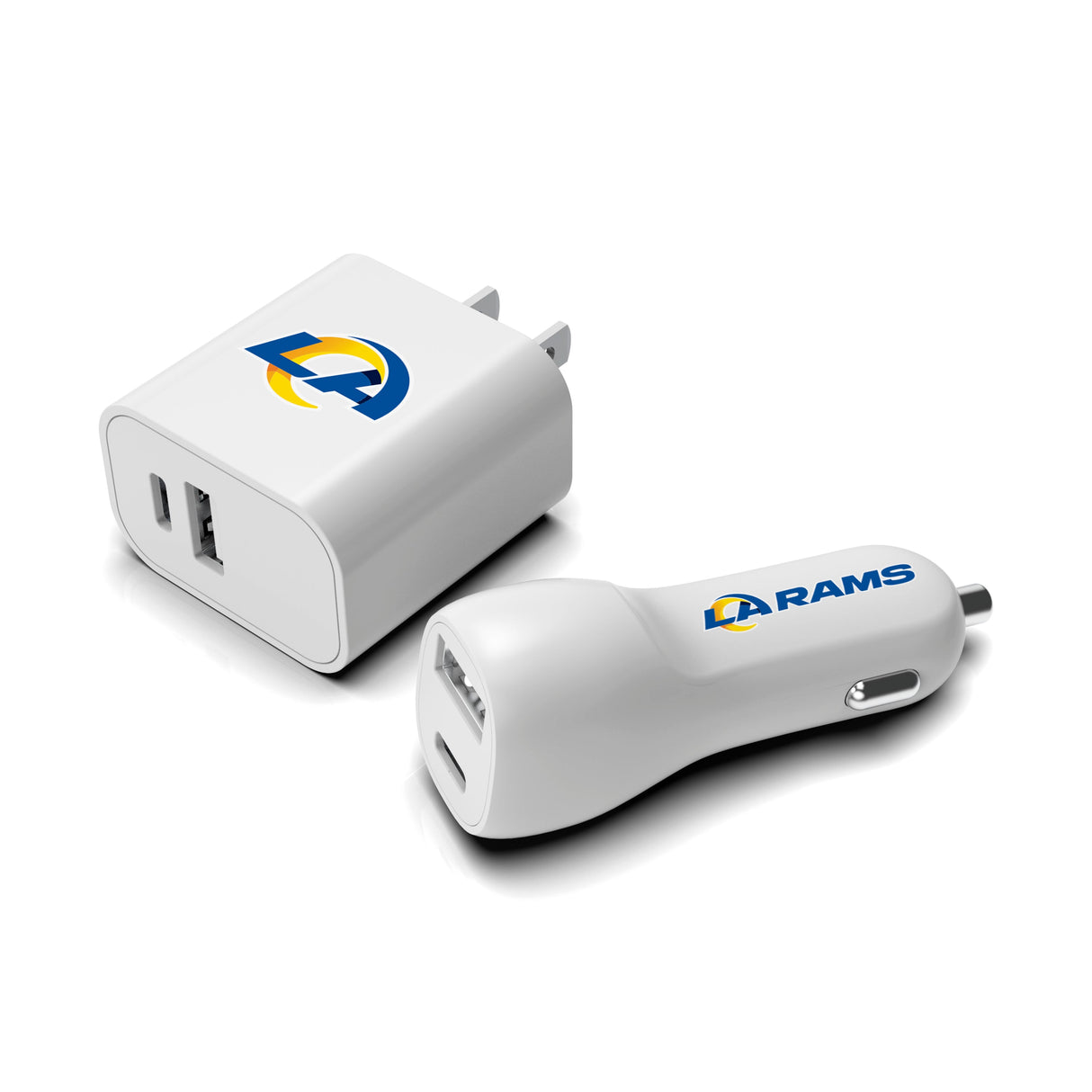Los Angeles Rams NFL Two-Port Car and Wall Charger