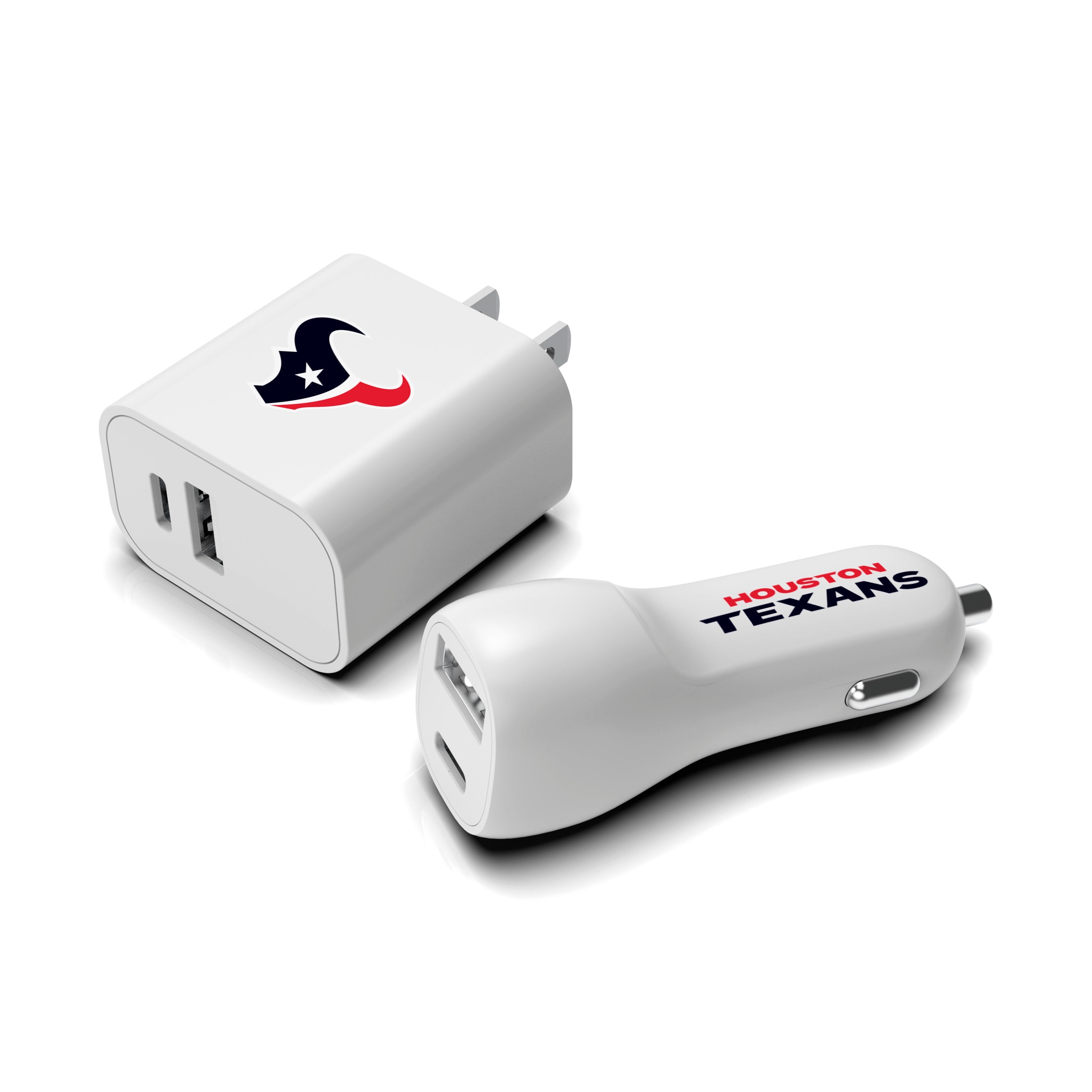 Houston Texans NFL Two-Port Car and Wall Charger