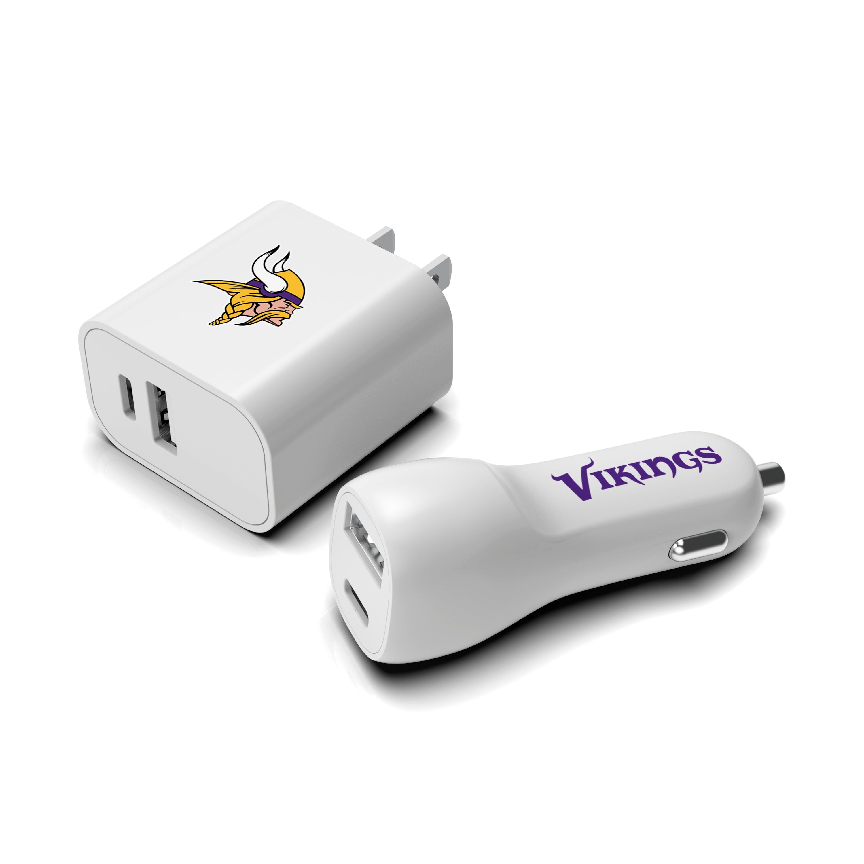 Minnesota Vikings NFL Two-Port Car and Wall Charger