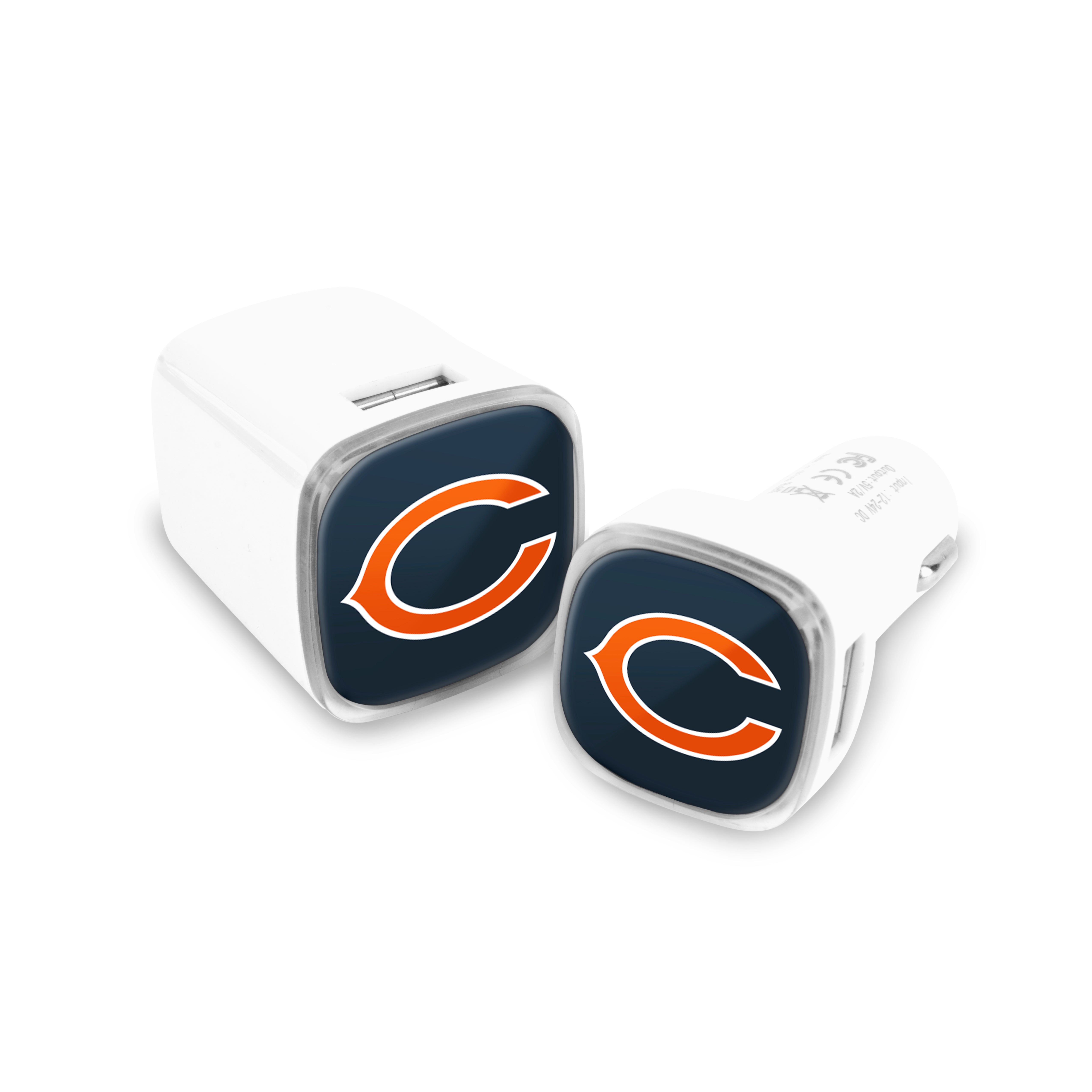 Chicago Bears NFL 2 Pack Car + Wall Chargers