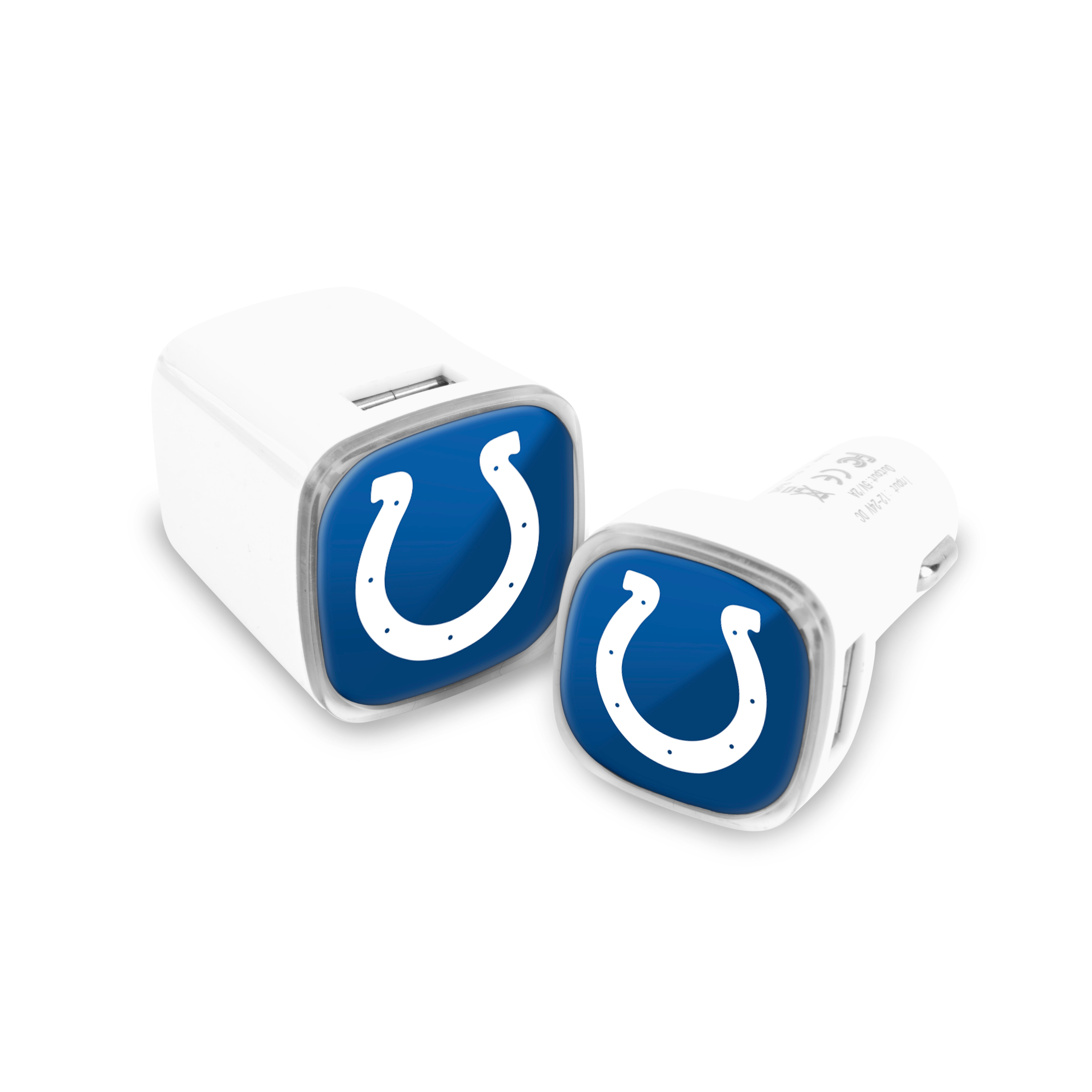 Indianapolis Colts NFL 2 Pack Car + Wall Chargers