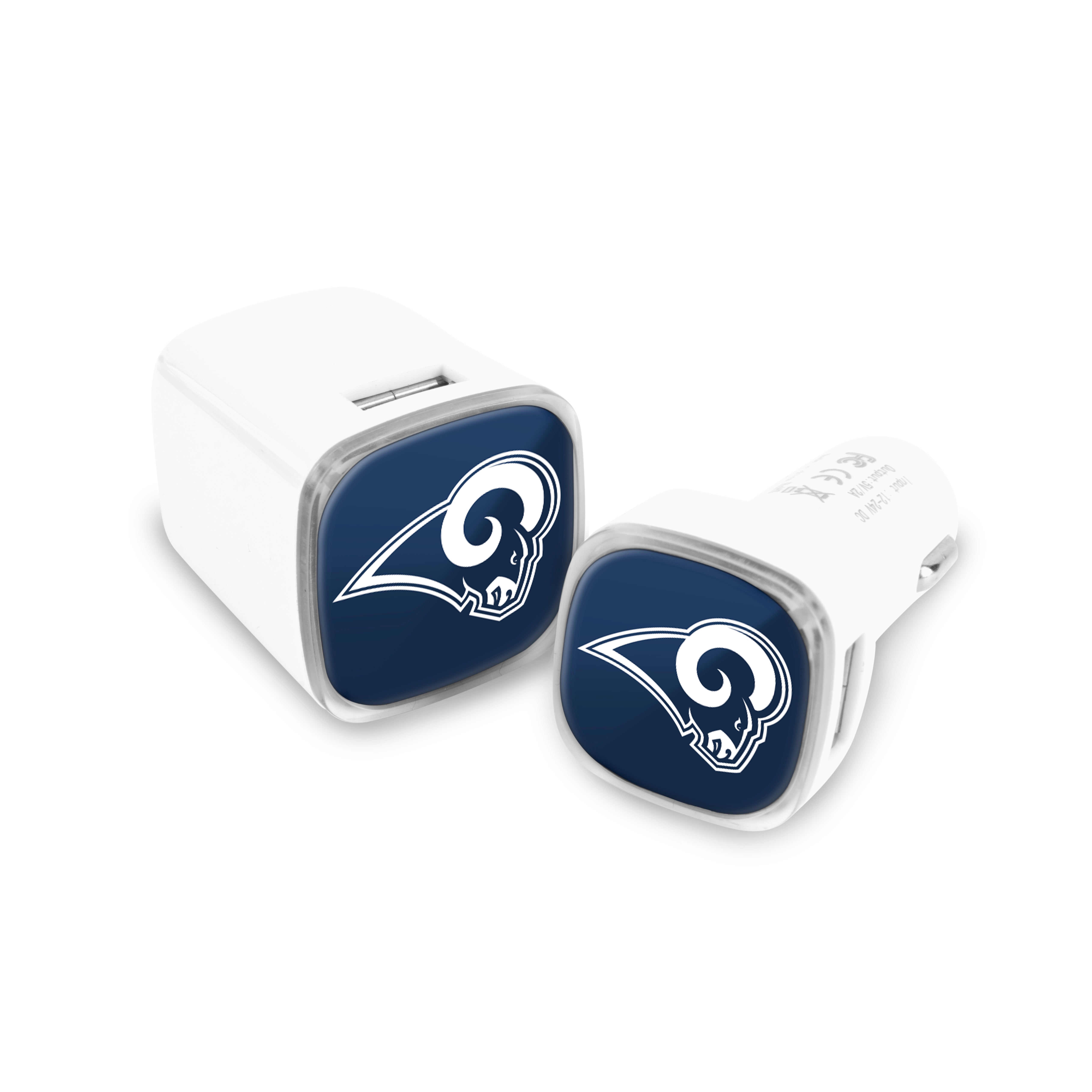 Los Angeles Rams NFL 2 Pack Car + Wall Chargers