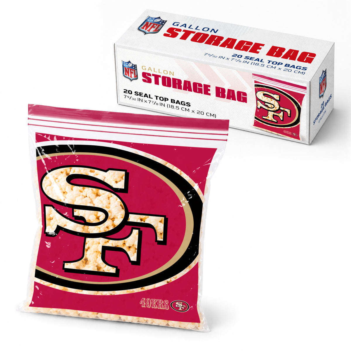 SOAR NFL Gallon Food Storage Bag- San Francisco 49ers