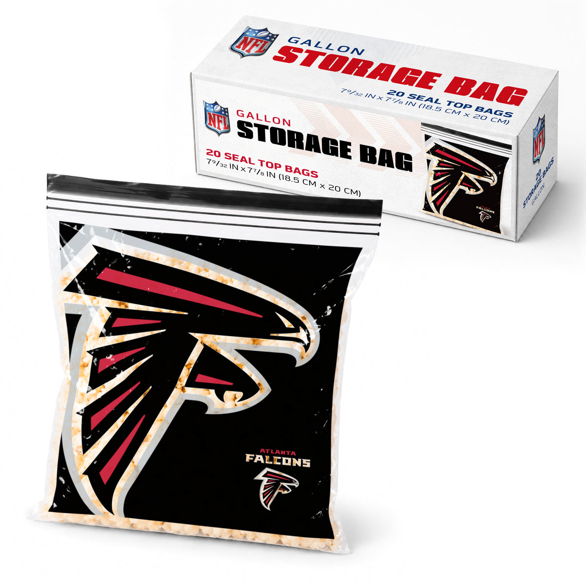 SOAR NFL Gallon Food Storage Bag- Atlanta Falcons