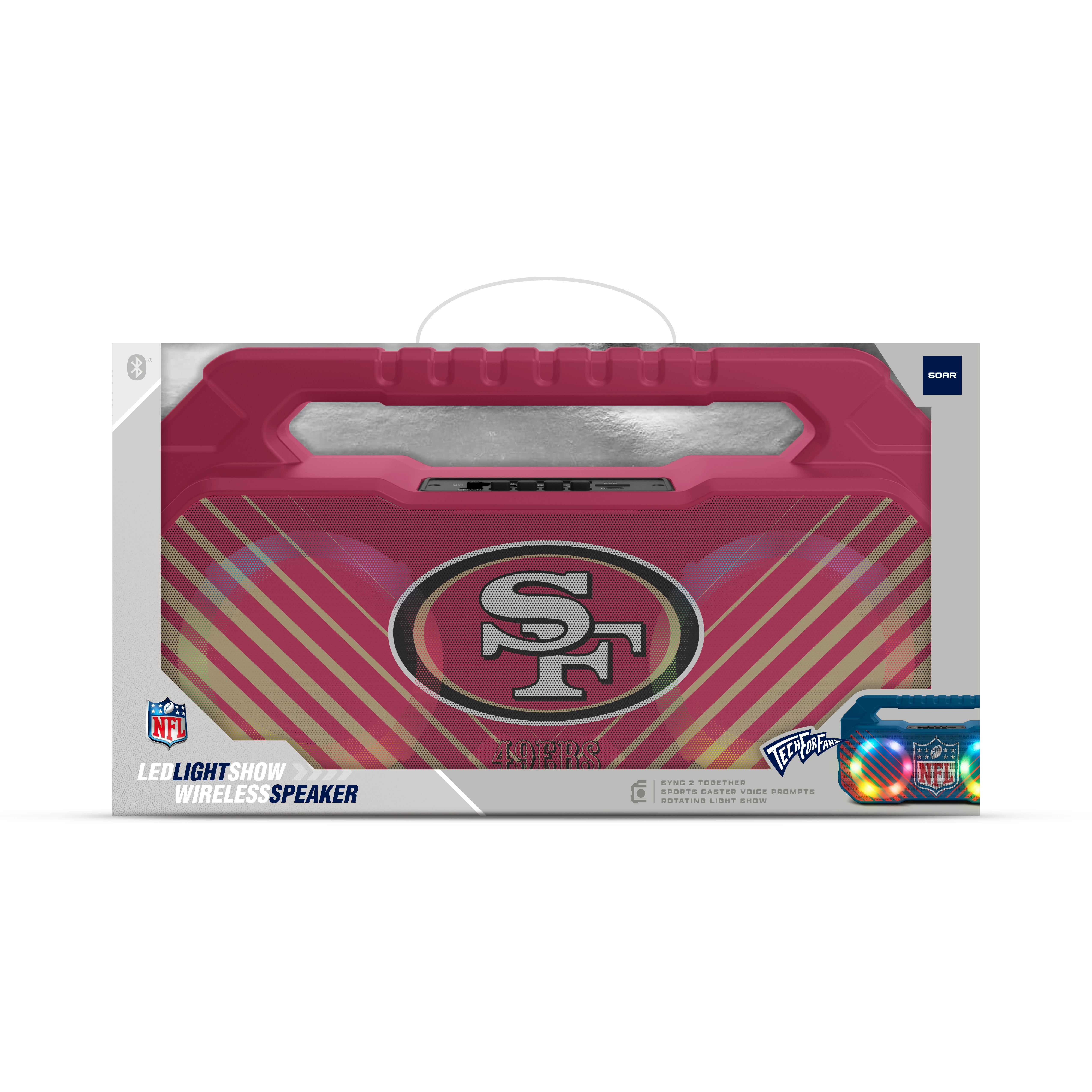 San Francisco 49ers NFL Shockbox Bluetooth BOOMBOX Speaker with FM Radio