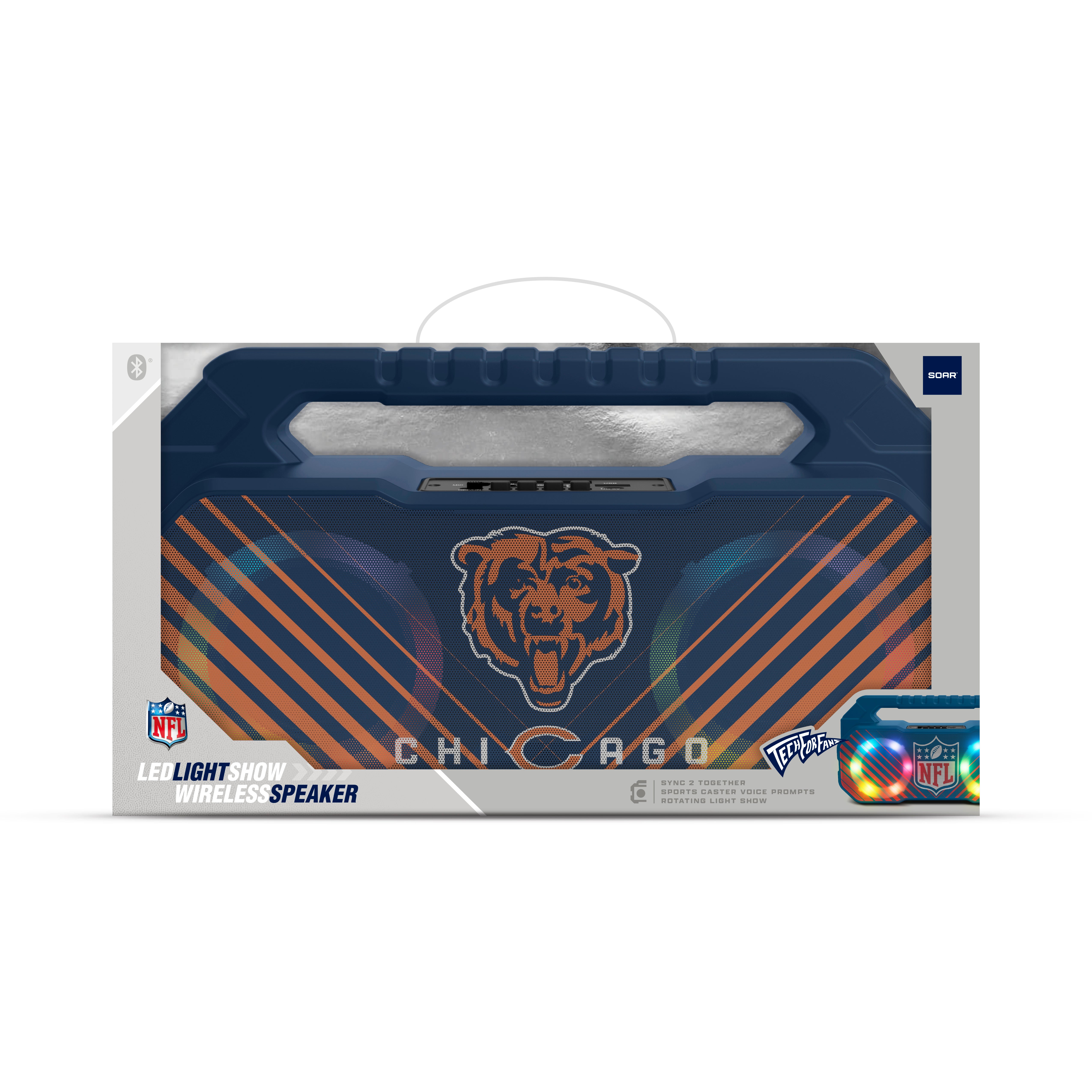 Chicago Bears NFL Shockbox Bluetooth BOOMBOX Speaker with FM Radio