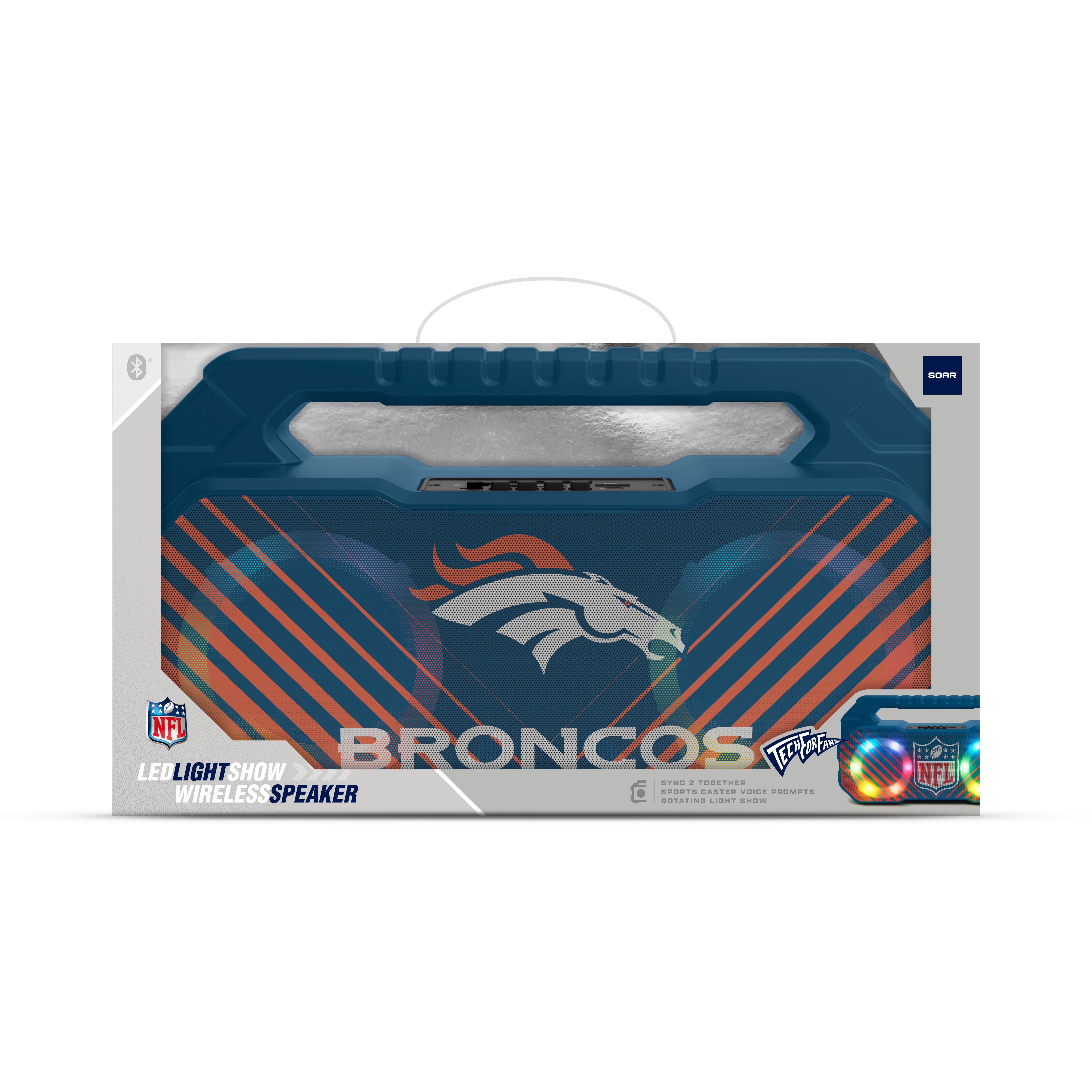 Denver Broncos NFL Shockbox Bluetooth BOOMBOX Speaker with FM Radio