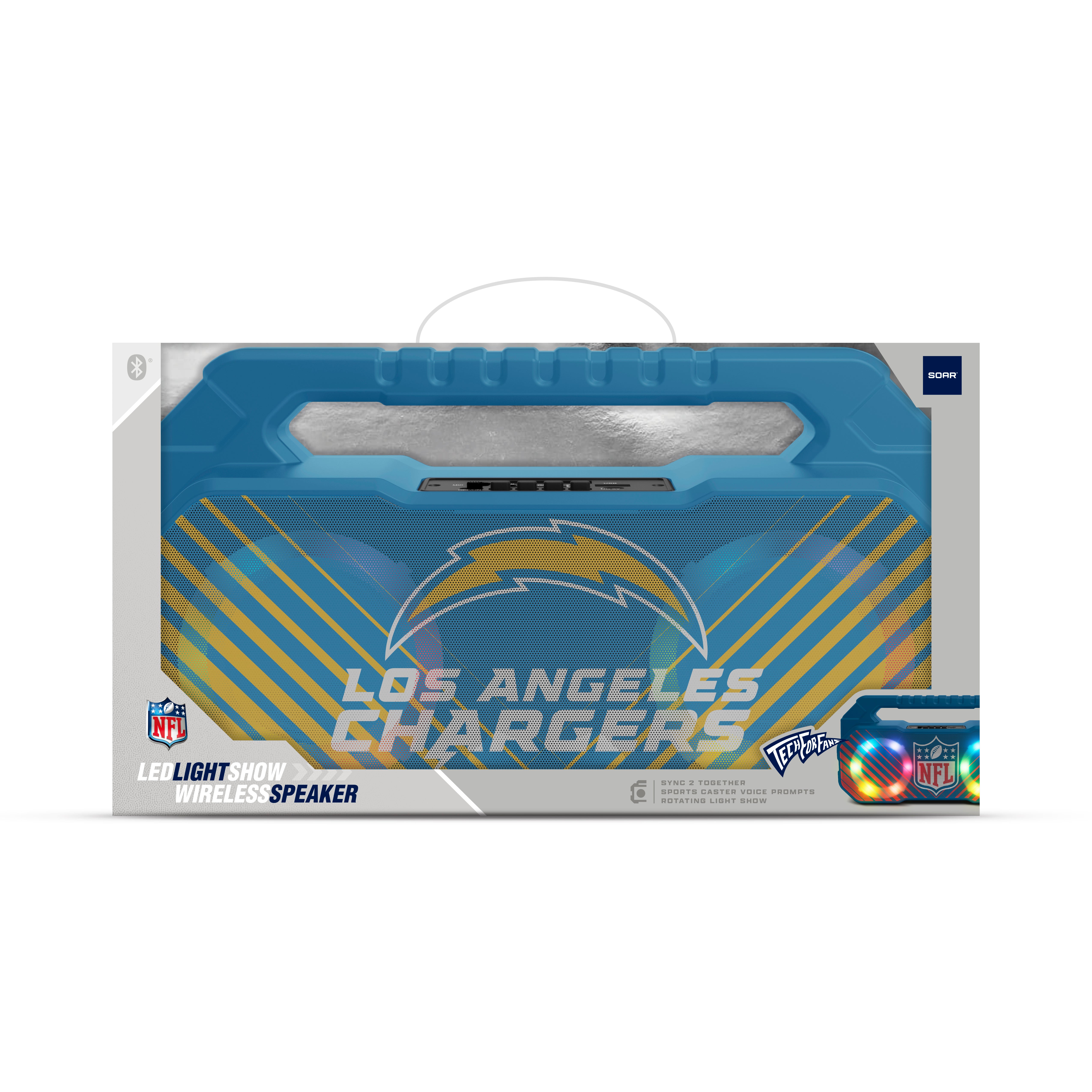 Los Angeles Chargers NFL Shockbox Bluetooth BOOMBOX Speaker with FM Radio