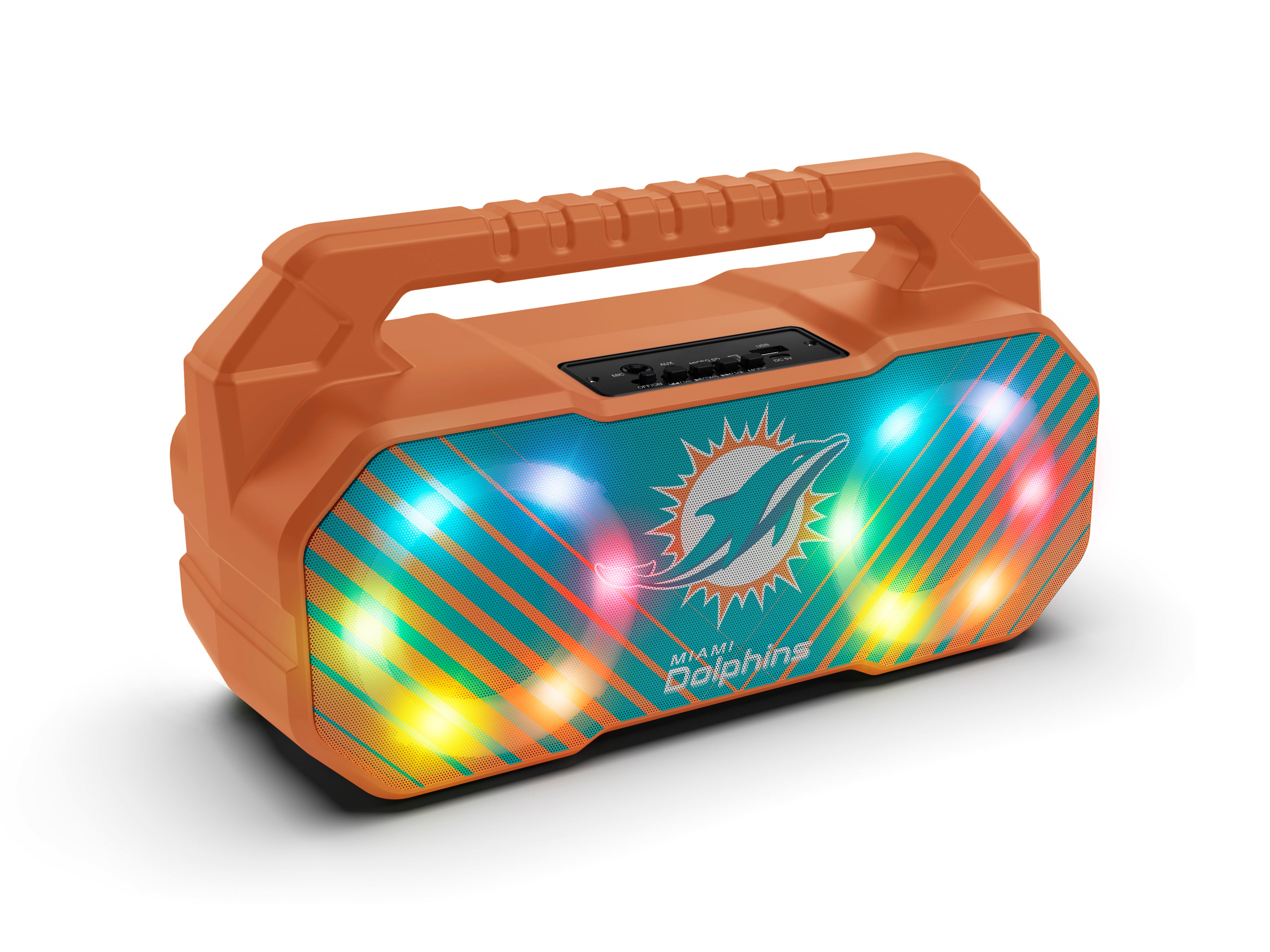 Miami Dolphins NFL Shockbox Bluetooth BOOMBOX Speaker with FM Radio