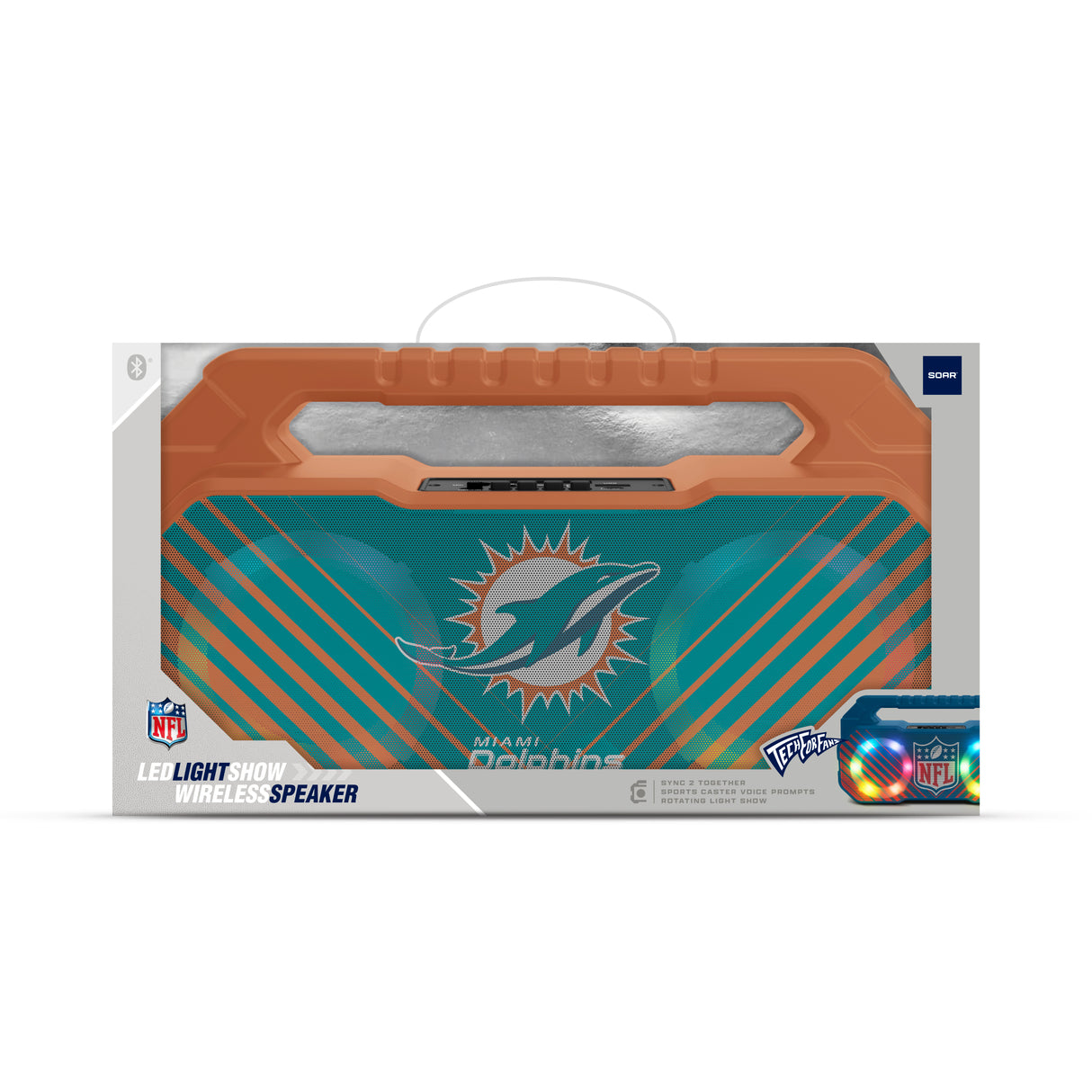 Miami Dolphins NFL Shockbox Bluetooth BOOMBOX Speaker with FM Radio