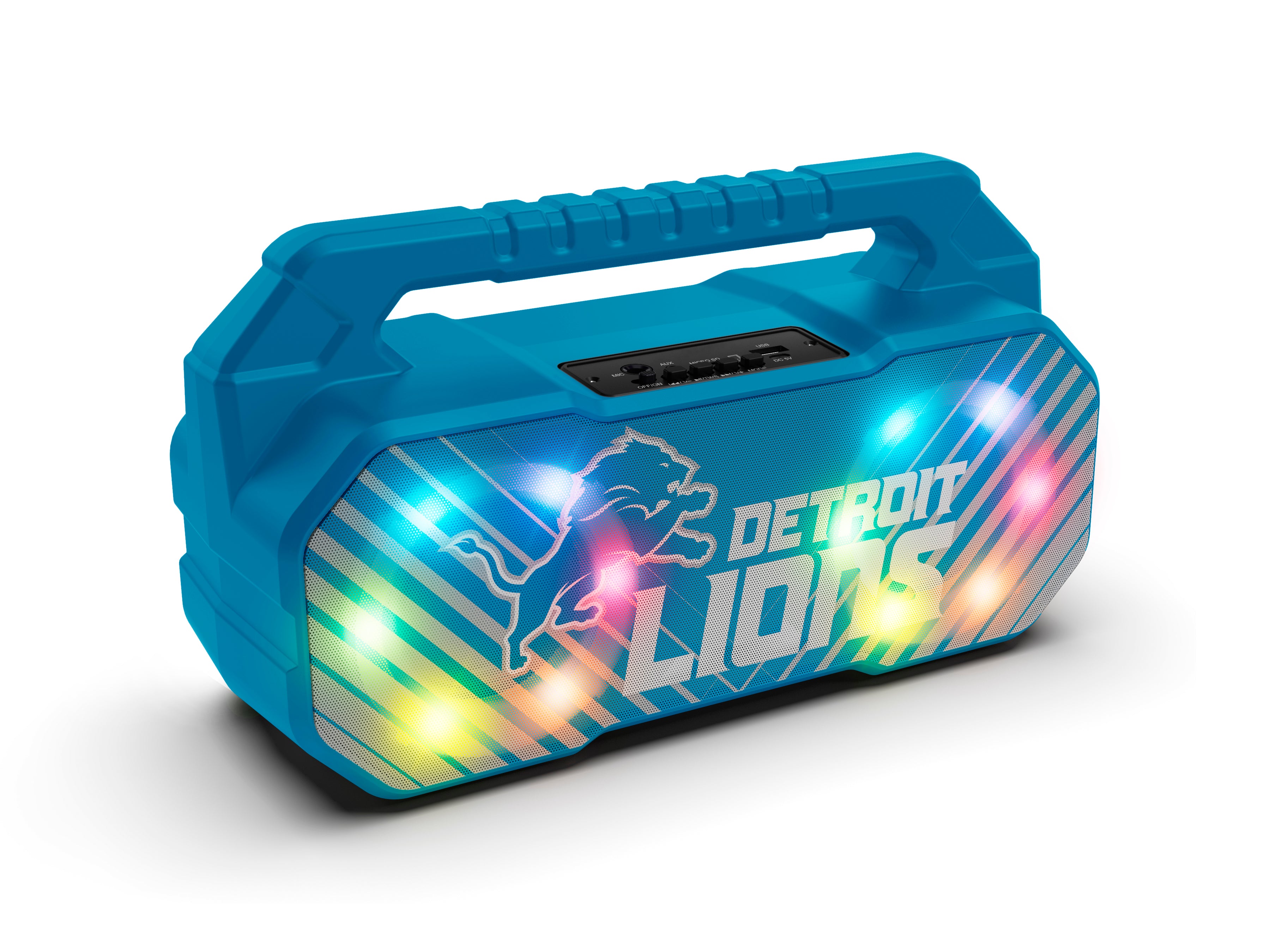 Detroit Lions NFL Shockbox Bluetooth BOOMBOX Speaker with FM Radio