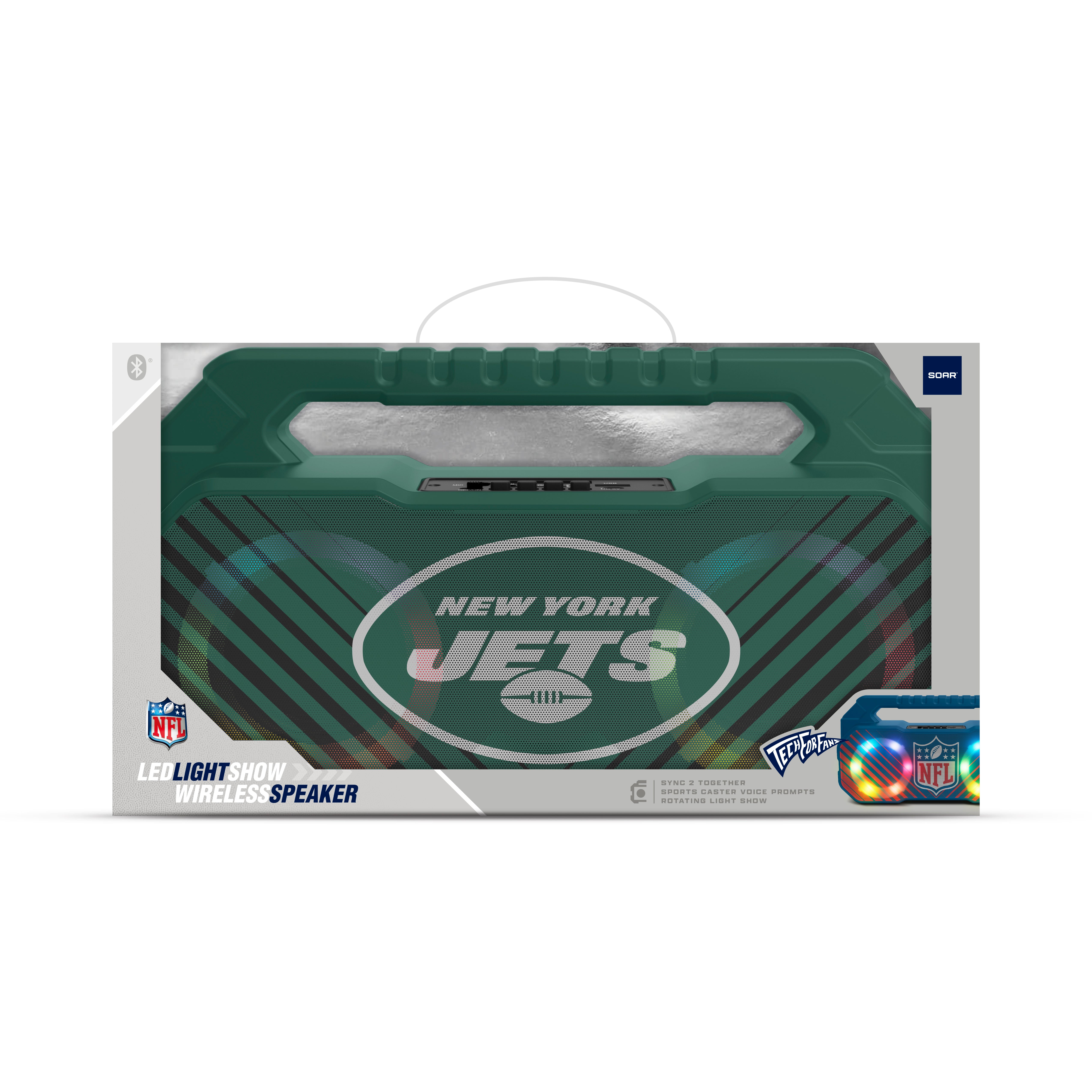 New York Jets NFL Shockbox Bluetooth BOOMBOX Speaker with FM Radio