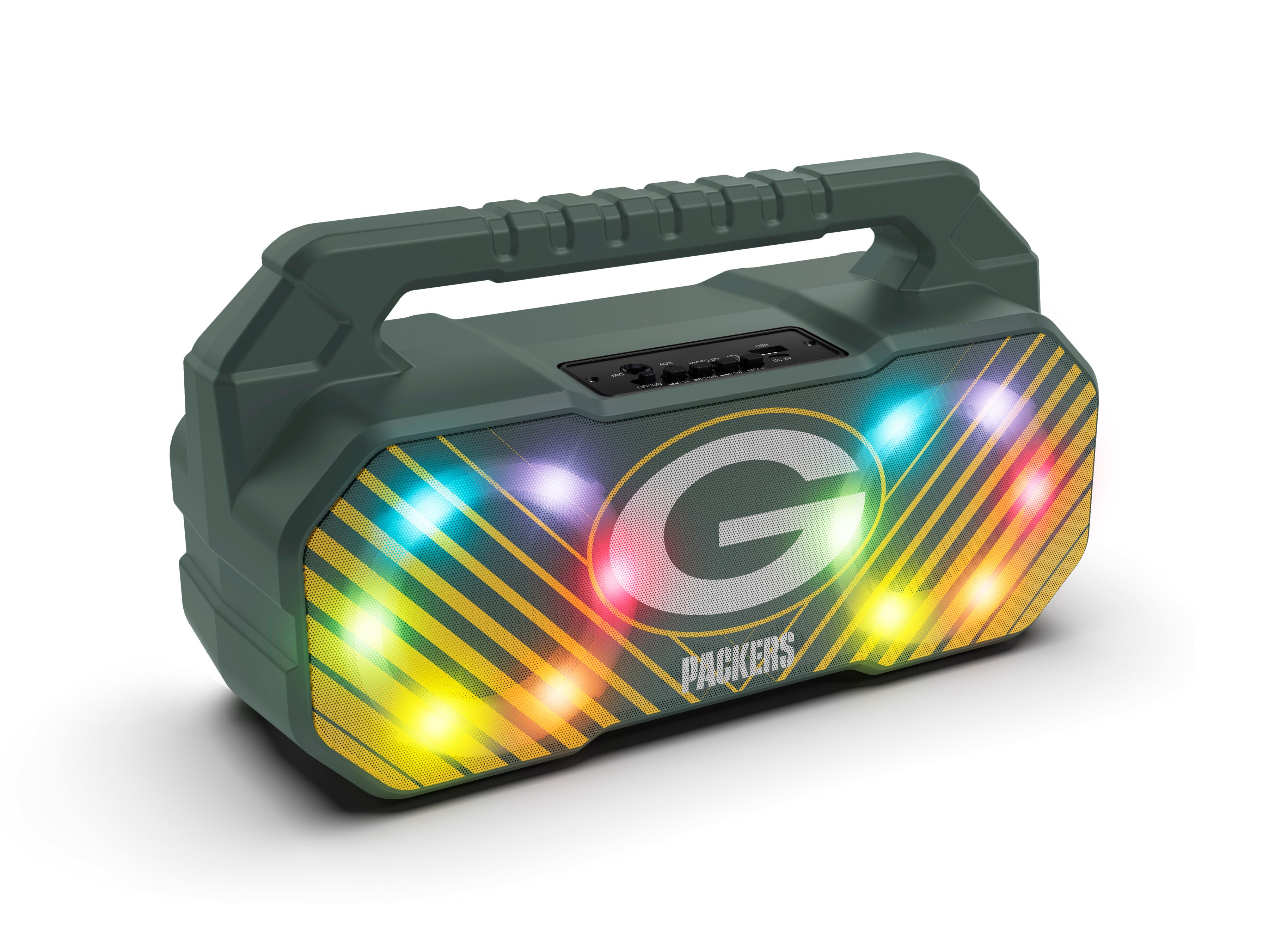 Green Bay Packers NFL Shockbox Bluetooth BOOMBOX Speaker with FM Radio