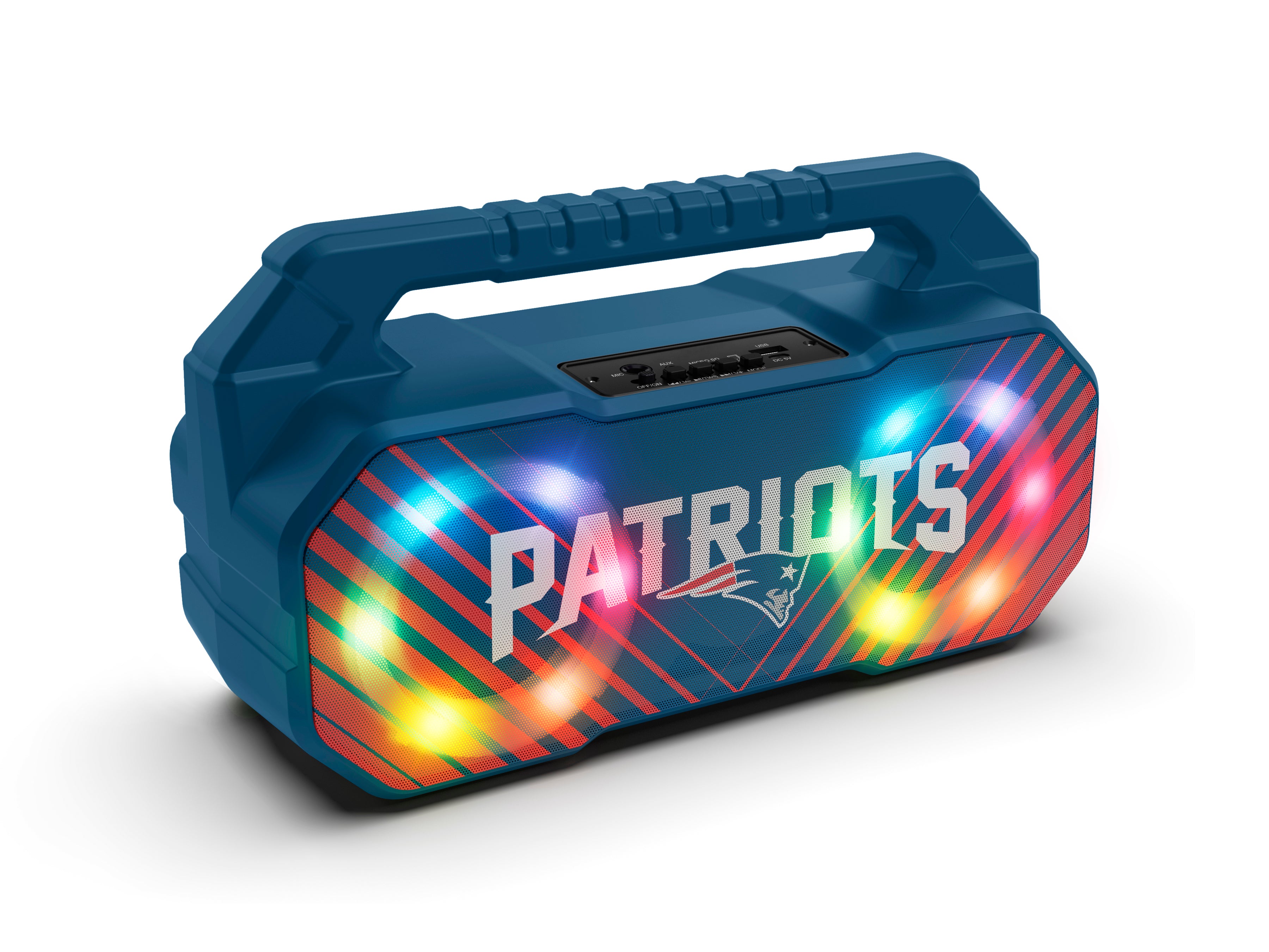 New England Patriots NFL Shockbox Bluetooth BOOMBOX Speaker with FM Radio