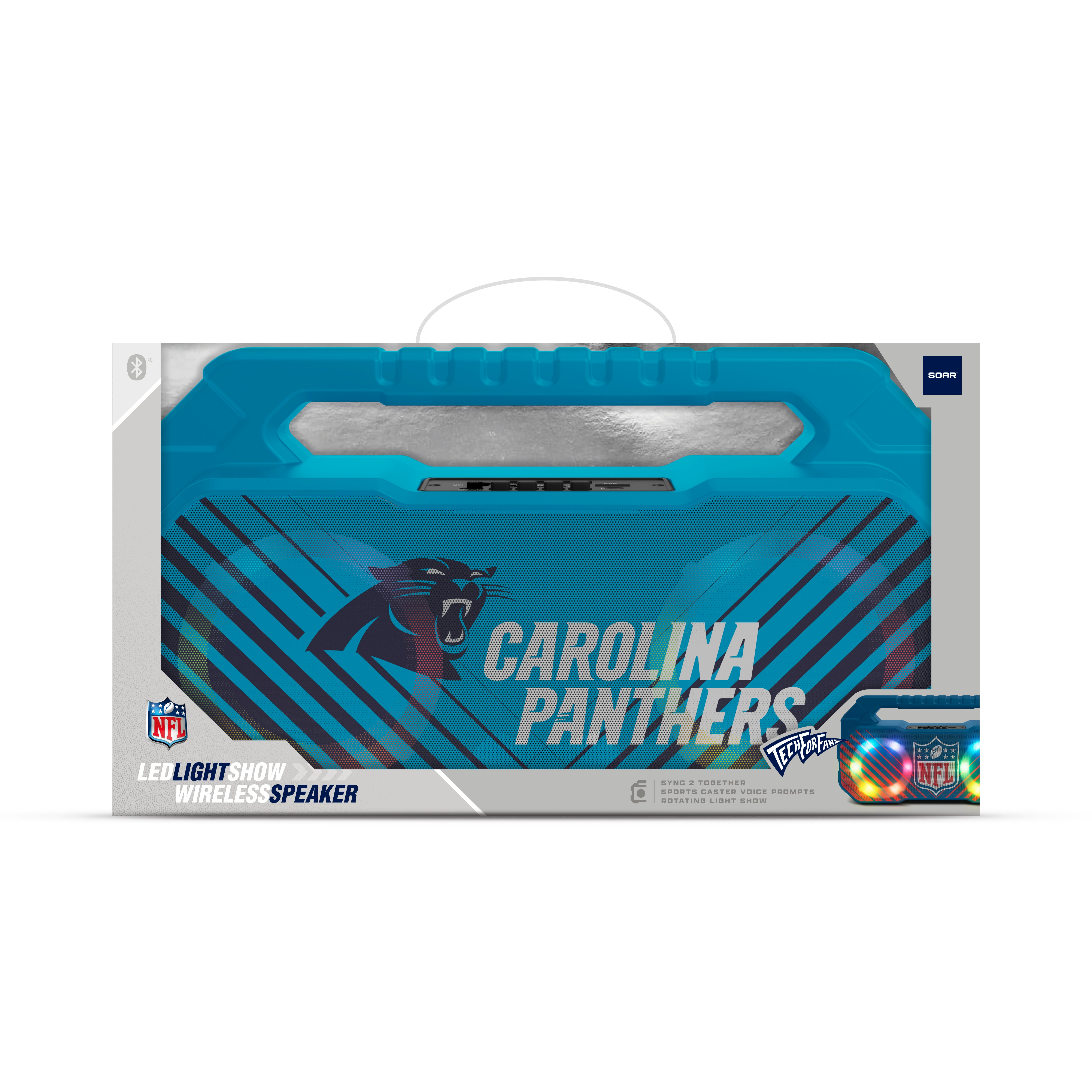 Carolina Panthers NFL Shockbox Bluetooth BOOMBOX Speaker with FM Radio