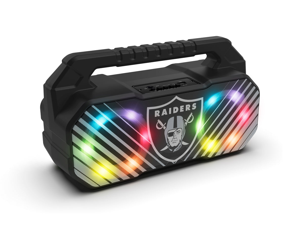 Oakland Raiders NFL Shockbox Bluetooth BOOMBOX Speaker with FM Radio