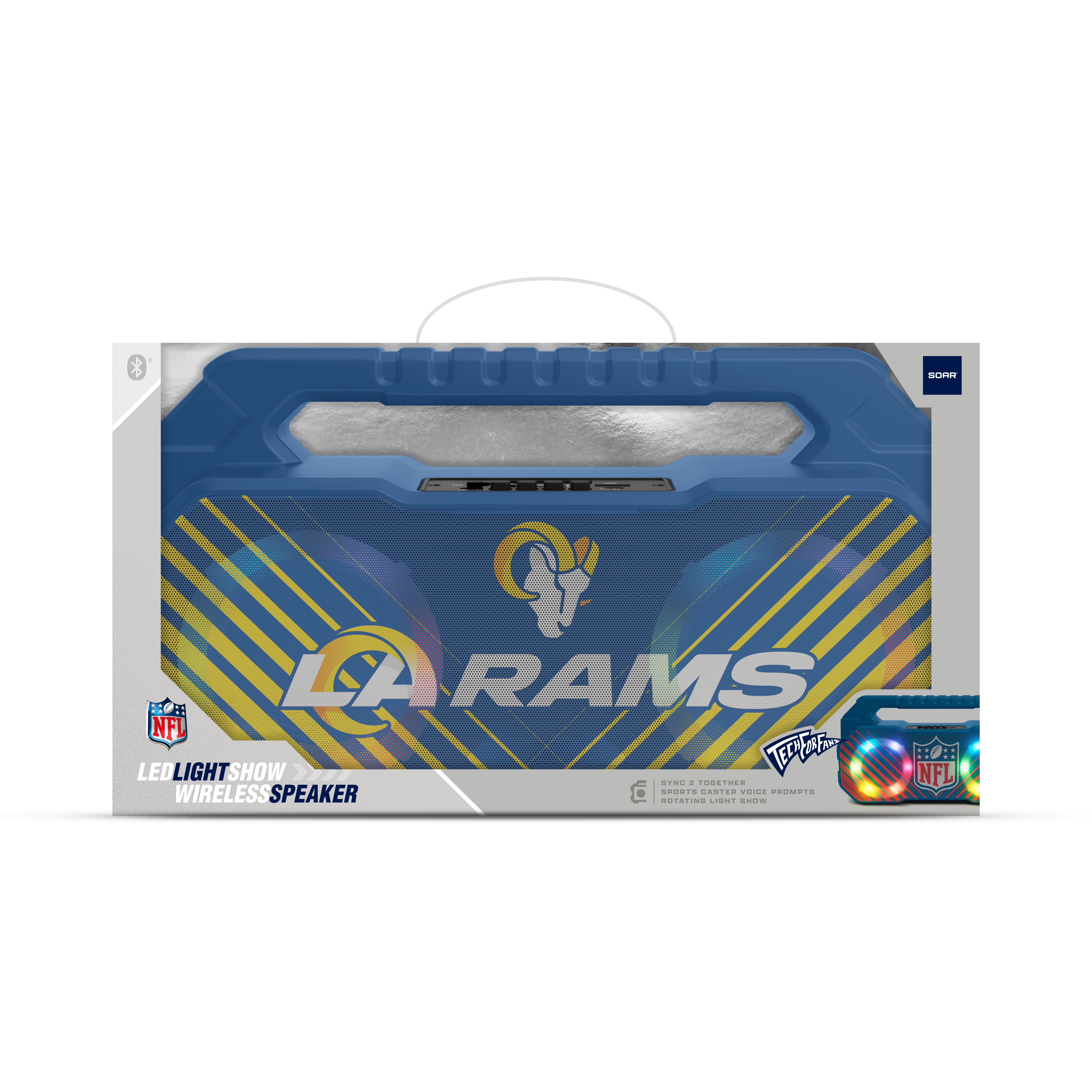 Los Angeles Rams NFL Shockbox Bluetooth BOOMBOX Speaker with FM Radio