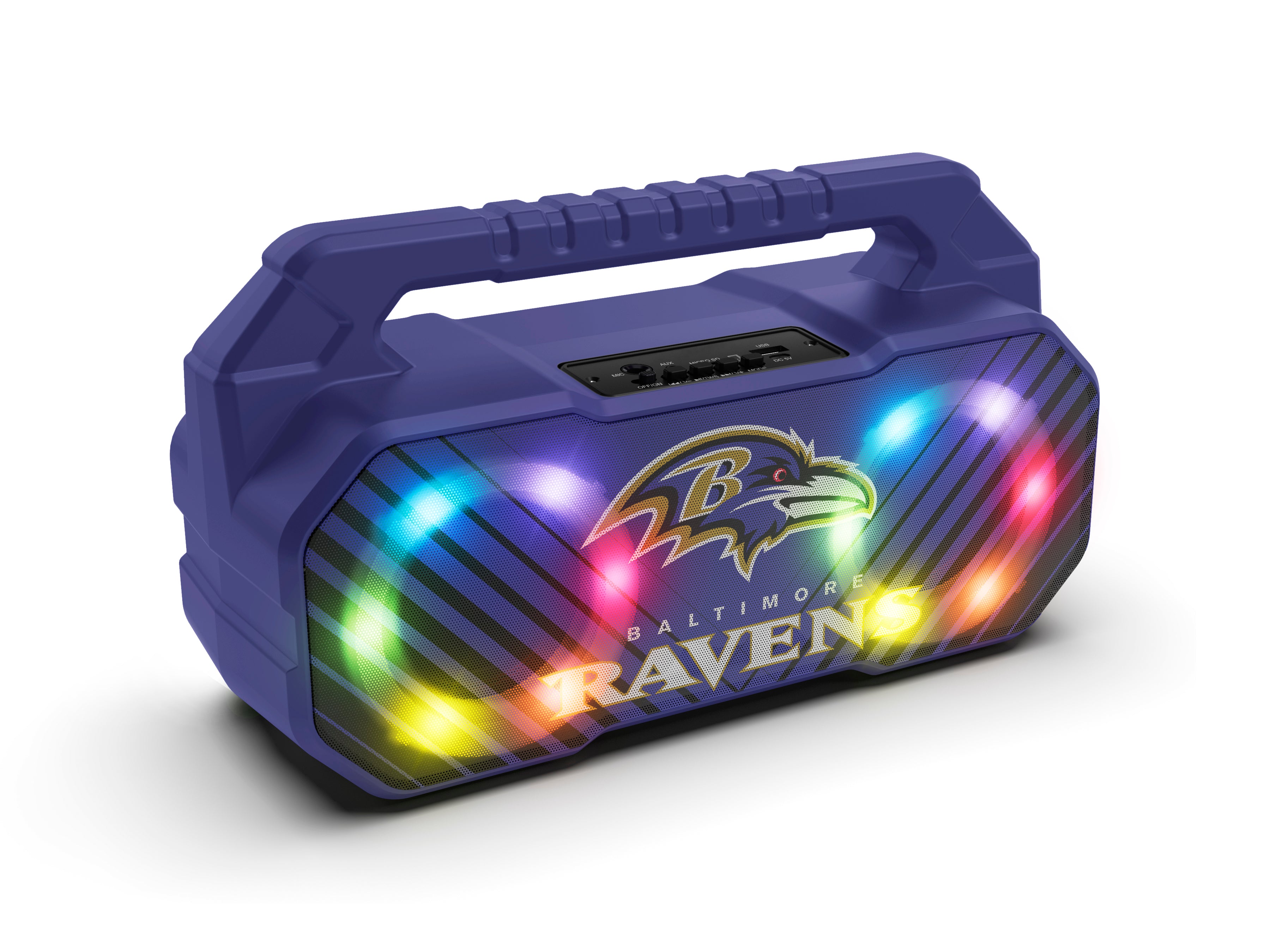 Baltimore Ravens NFL Shockbox Bluetooth BOOMBOX Speaker with FM Radio