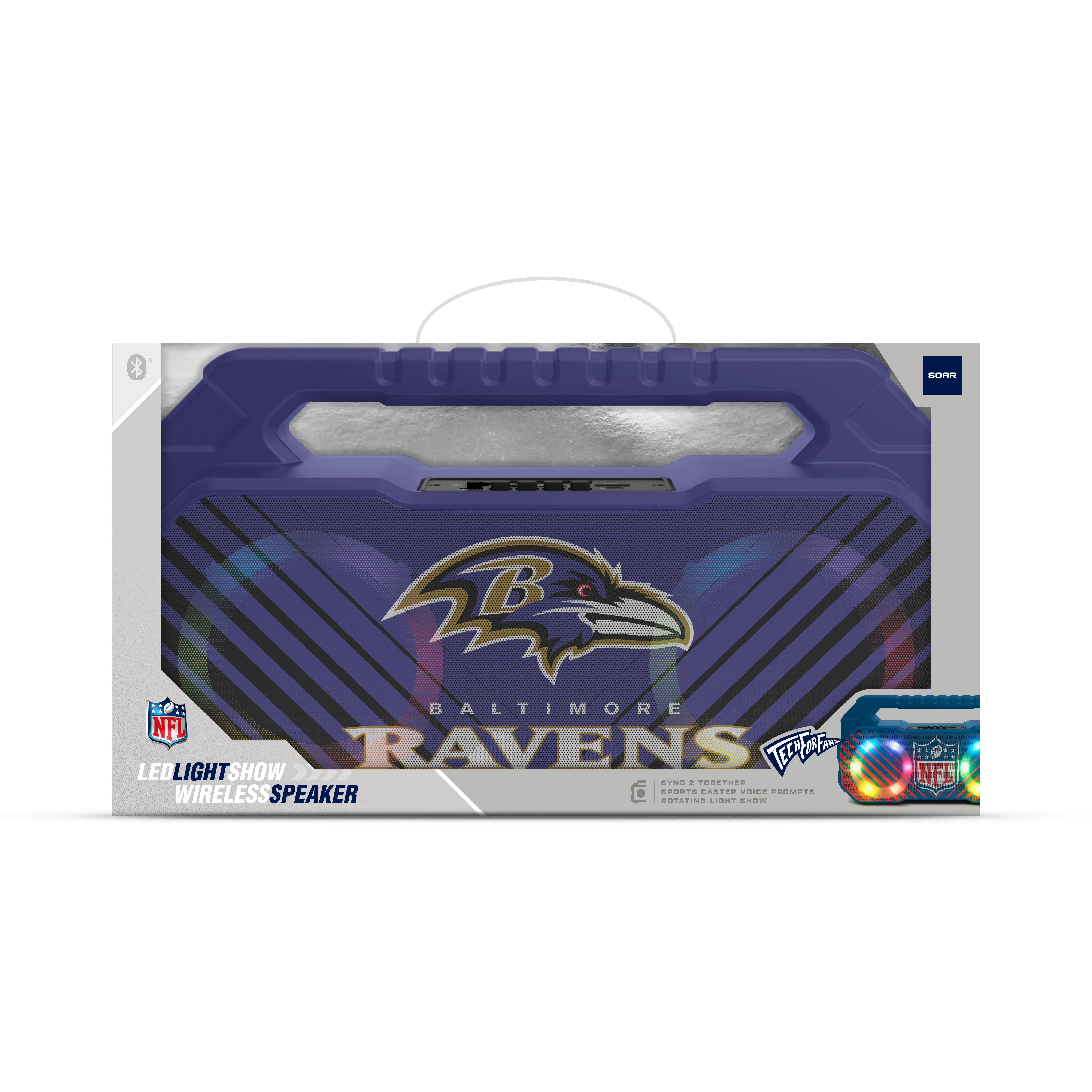 Baltimore Ravens NFL Shockbox Bluetooth BOOMBOX Speaker with FM Radio