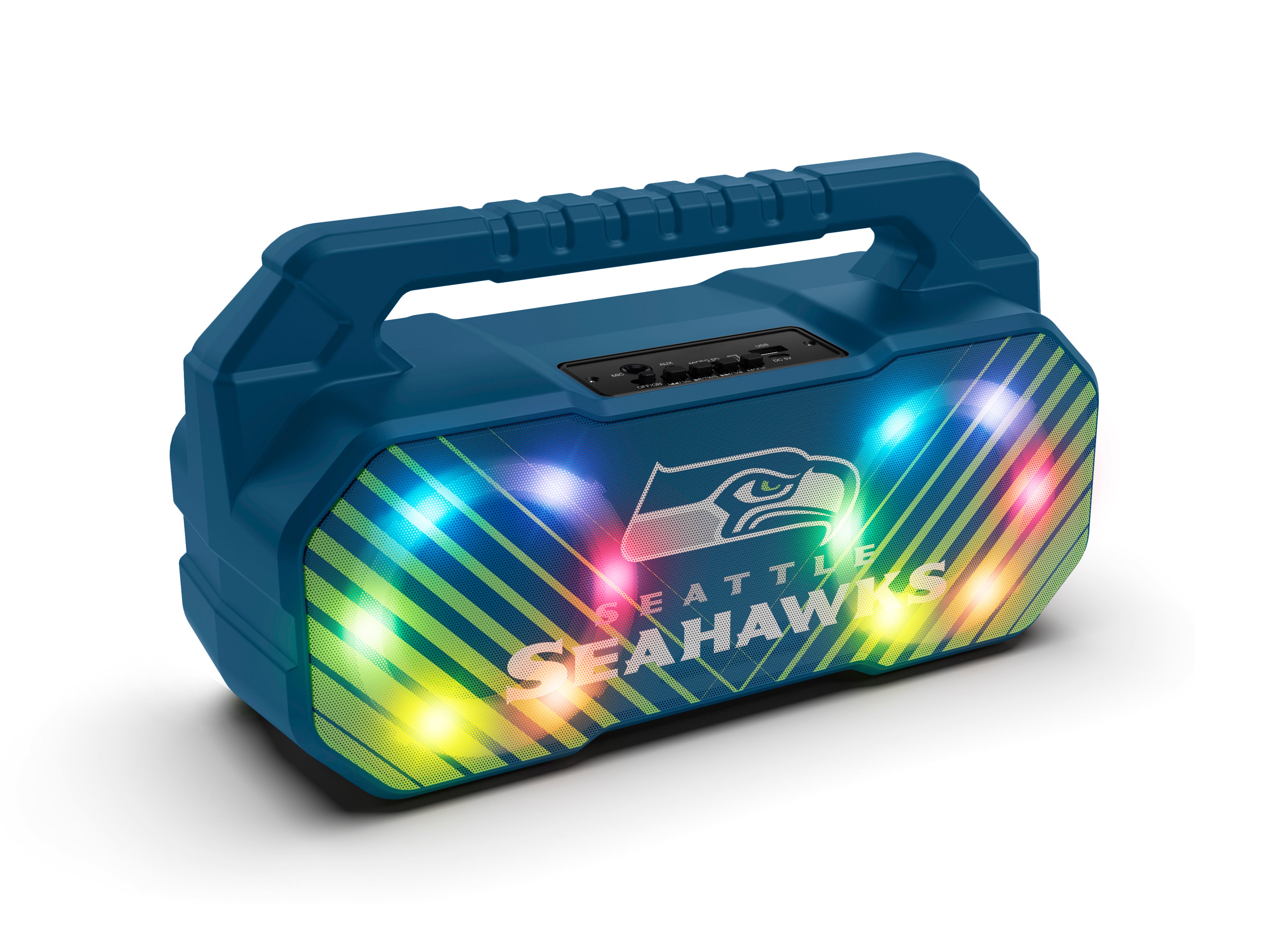 Seattle Seahawks NFL Shockbox Bluetooth BOOMBOX Speaker with FM Radio