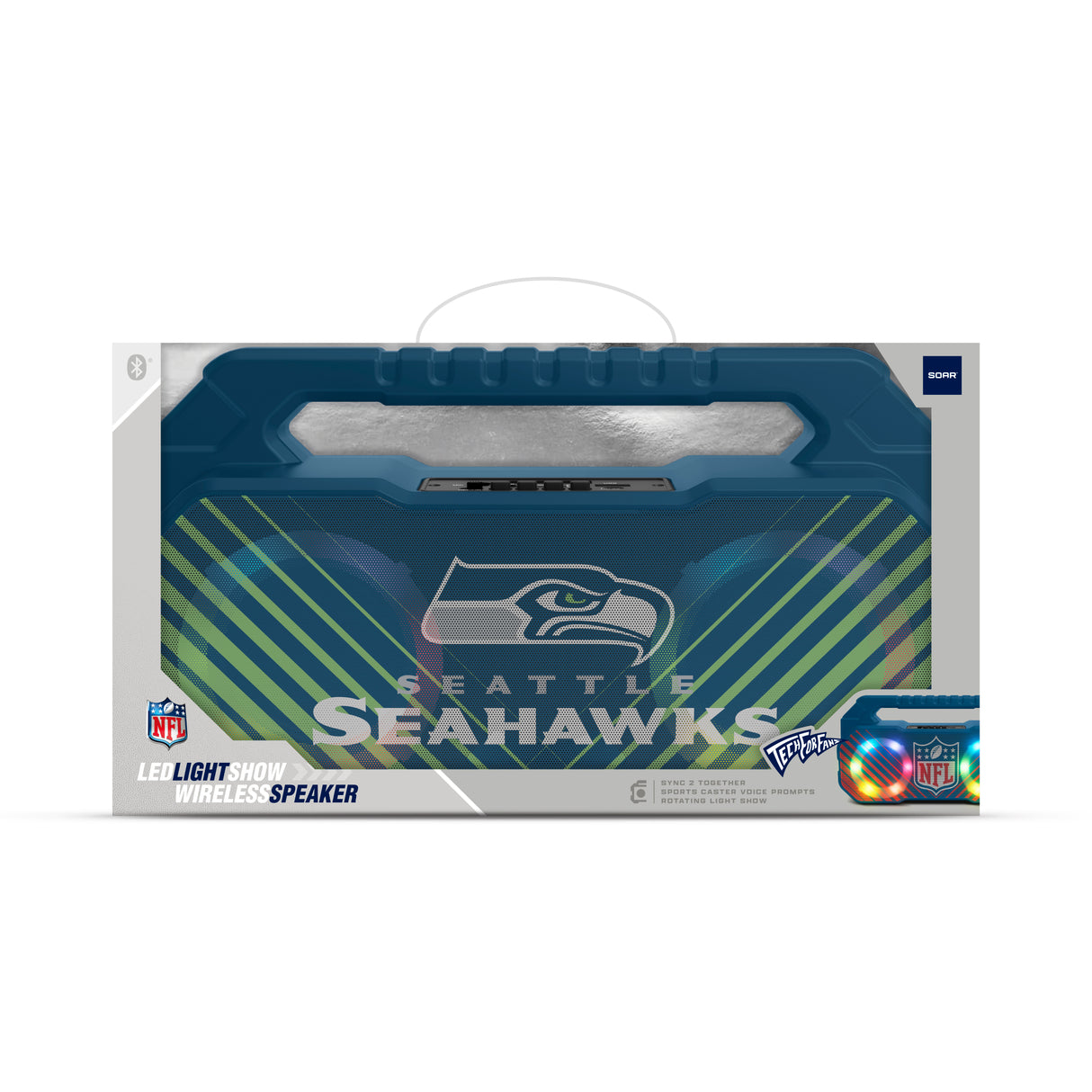 Seattle Seahawks NFL Shockbox Bluetooth BOOMBOX Speaker with FM Radio