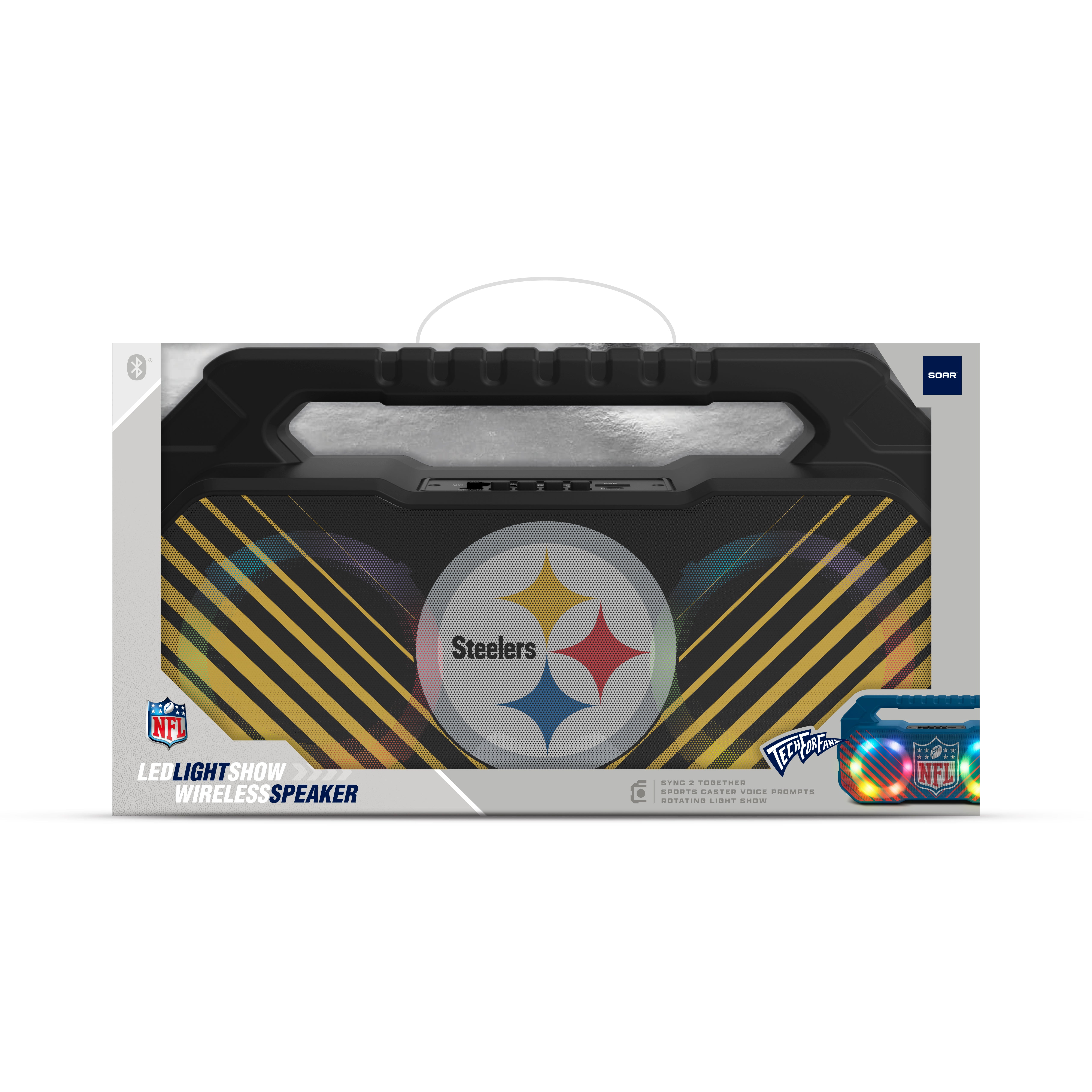 Pittsburgh Steelers NFL Shockbox Bluetooth BOOMBOX Speaker with FM Radio