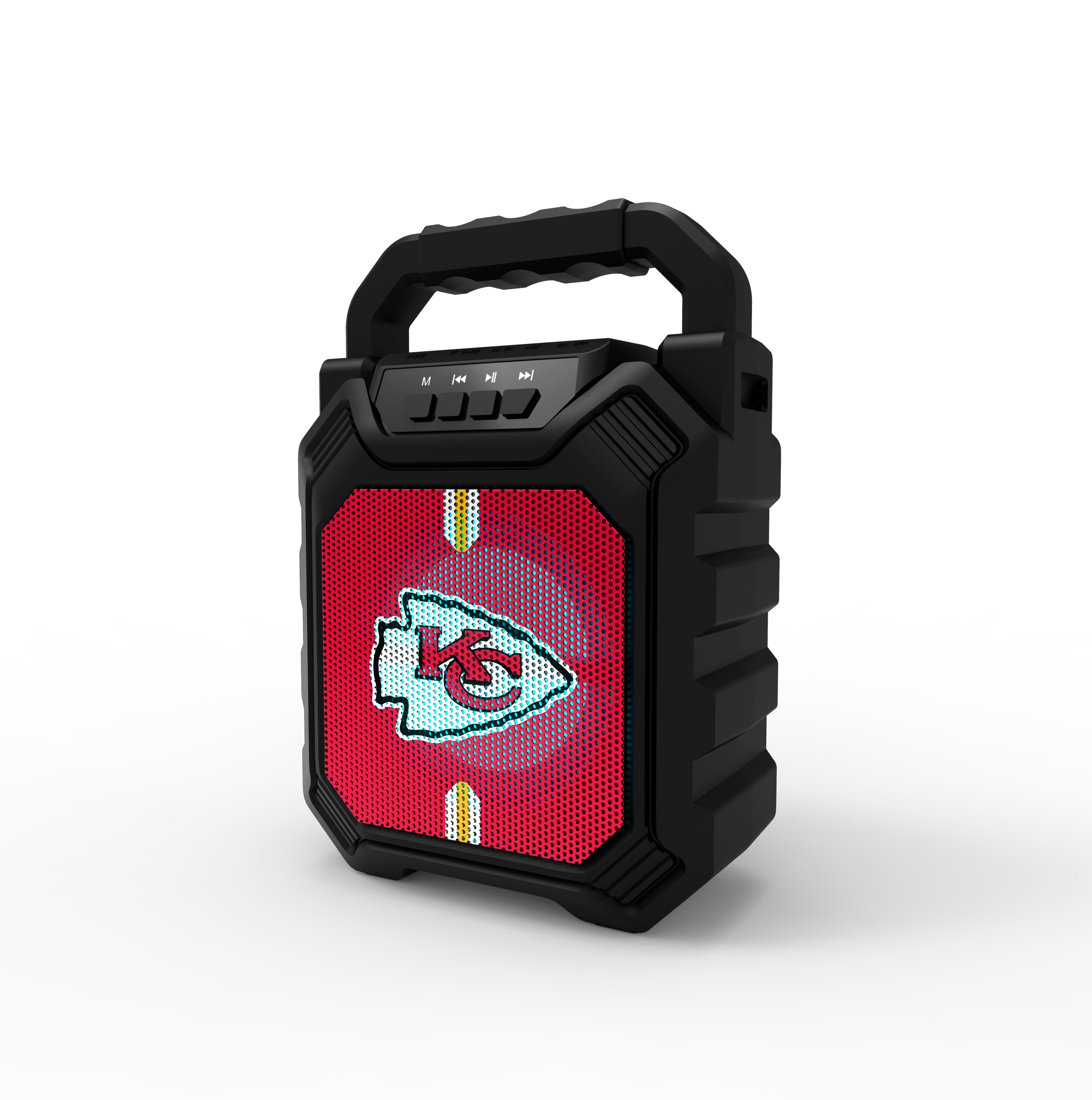 Kansas City Chiefs NFL Syncable Bluetooth Speaker with LED Lights & FM Radio