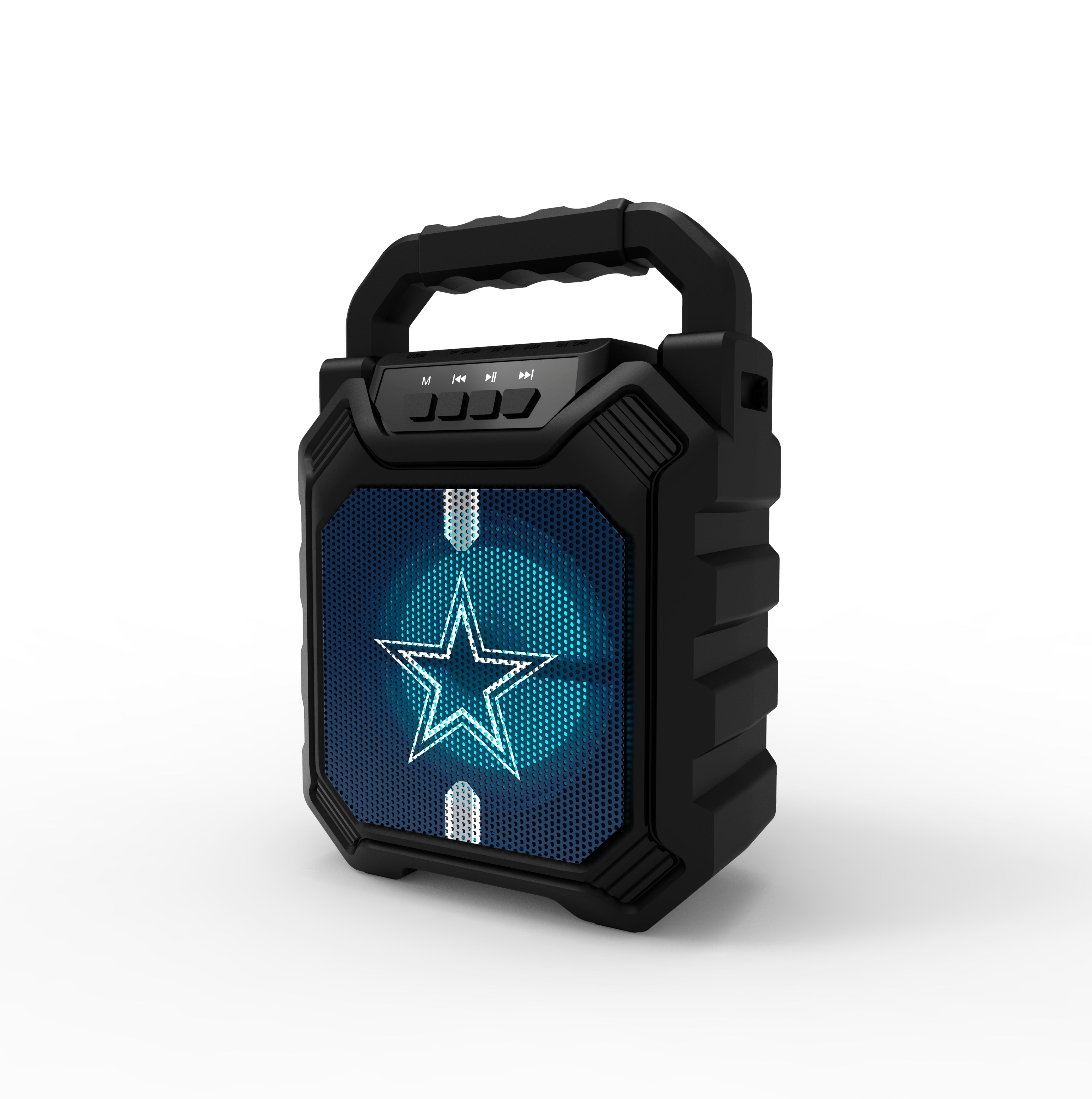 Dallas Cowboys NFL Syncable Bluetooth Speaker with LED Lights & FM Radio