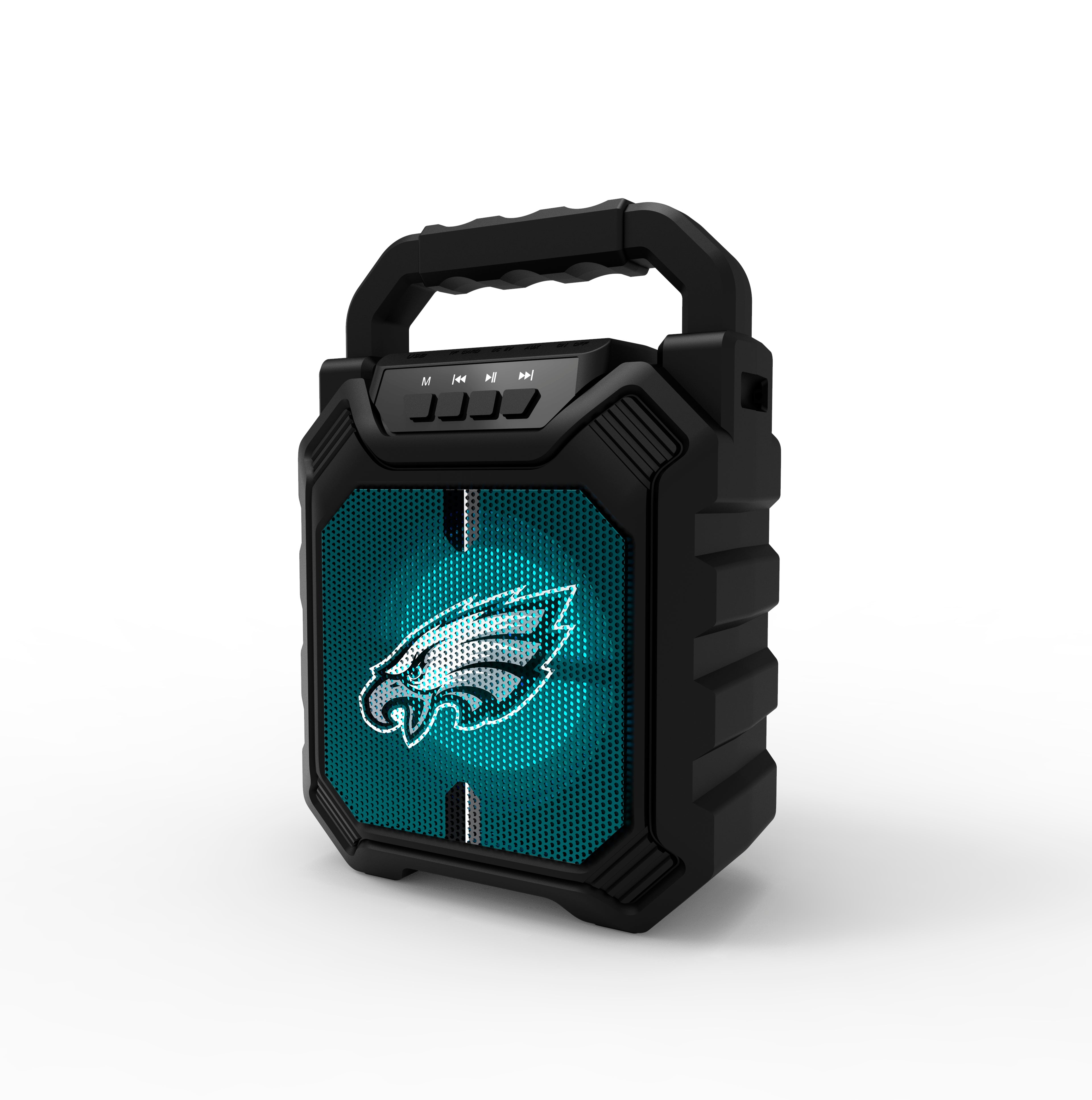 Philadelphia Eagles NFL Syncable Bluetooth Speaker with LED Lights & FM Radio