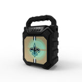 New Orleans Saints NFL Syncable Bluetooth Speaker with LED Lights & FM Radio