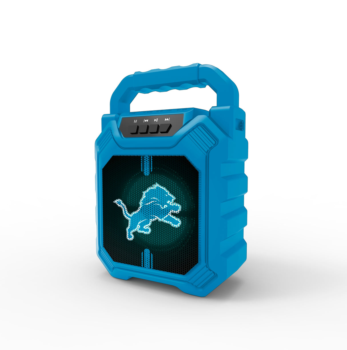 Detroit Lions NFL Syncable Bluetooth Wireless Speaker with LED Lights
& FM Radio