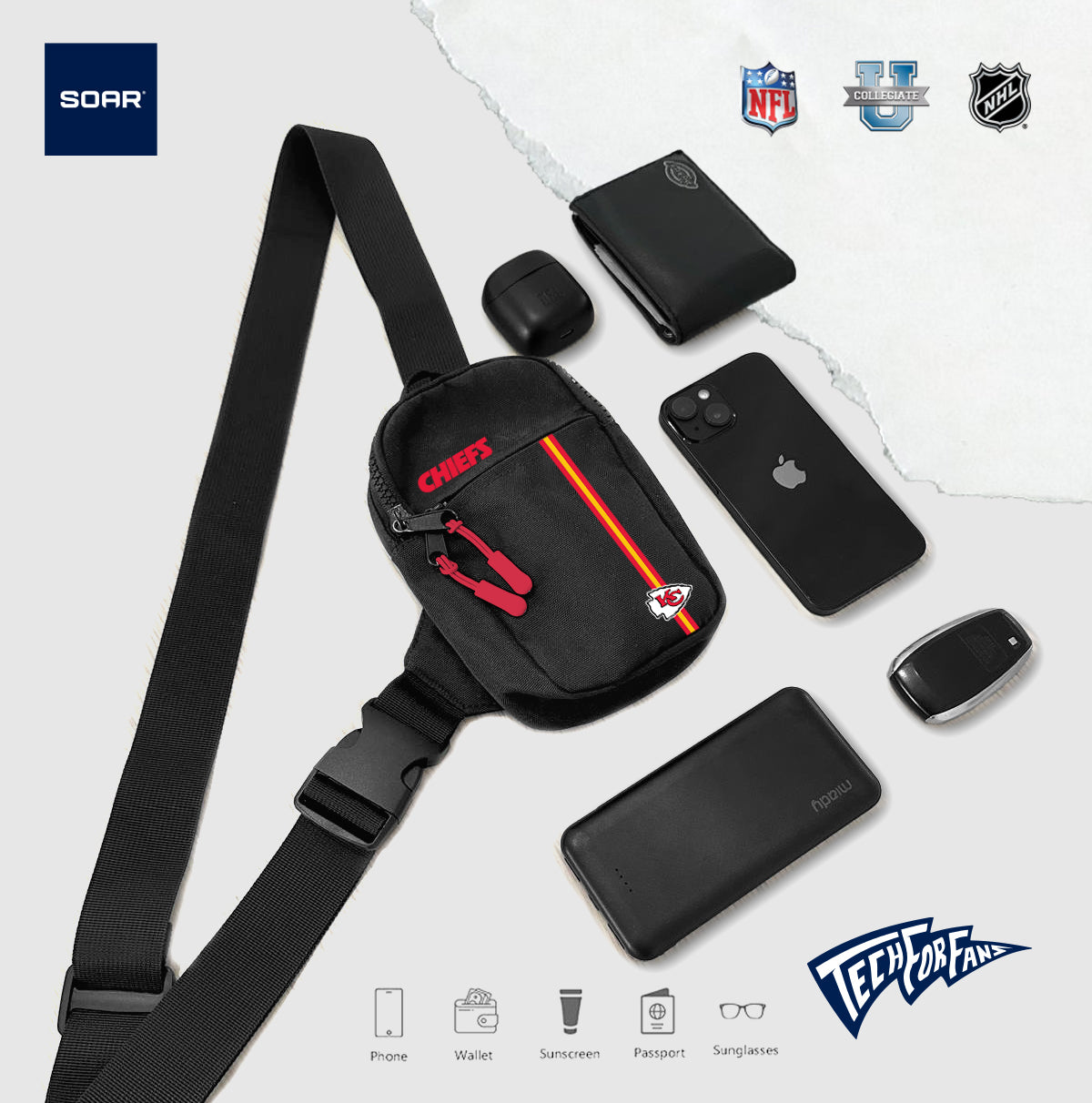 NFL Cross Body Tech Bag