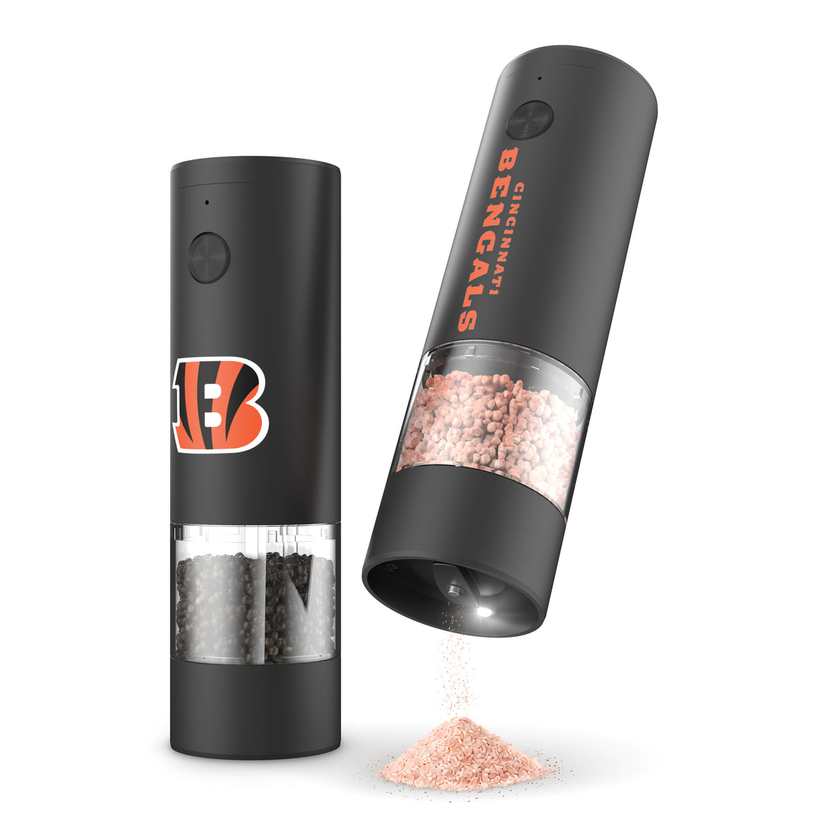 SOAR NFL Electric Salt and Pepper Grinder Set- Cincinnati Bengals