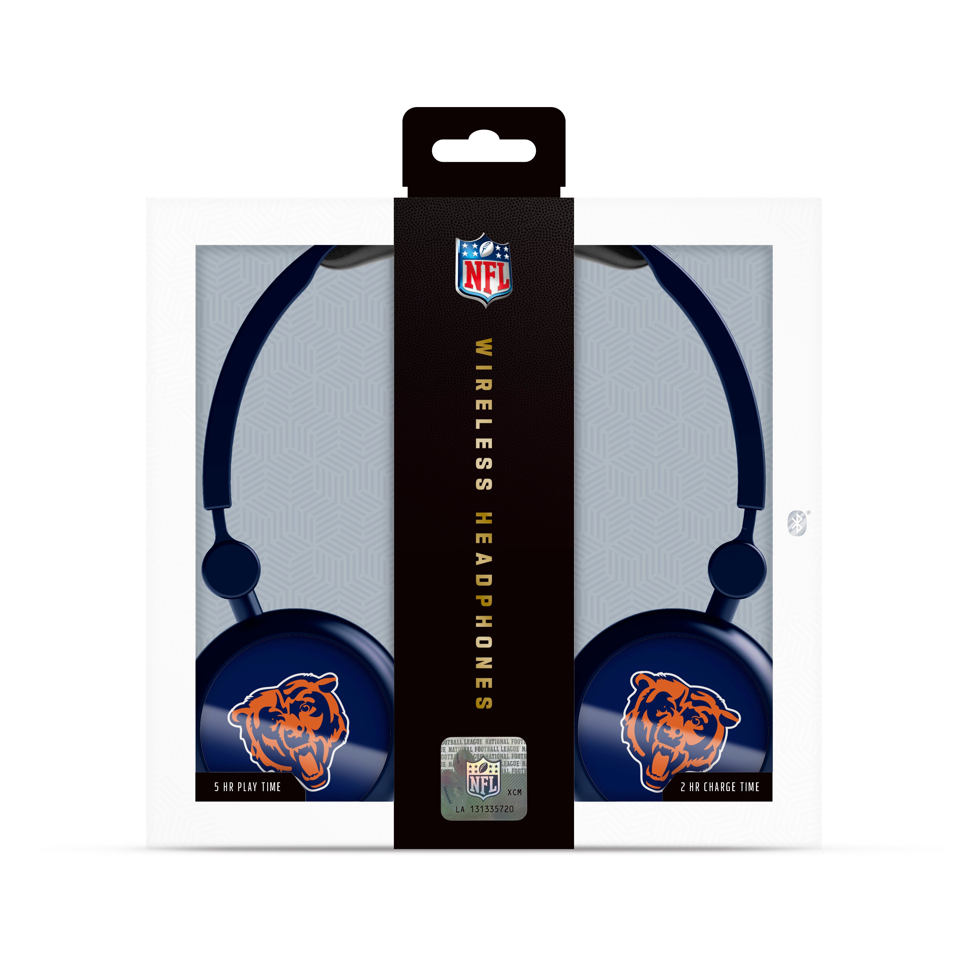 Chicago Bears NFL Lightweight Wireless Bluetooth On-Ear Headphones