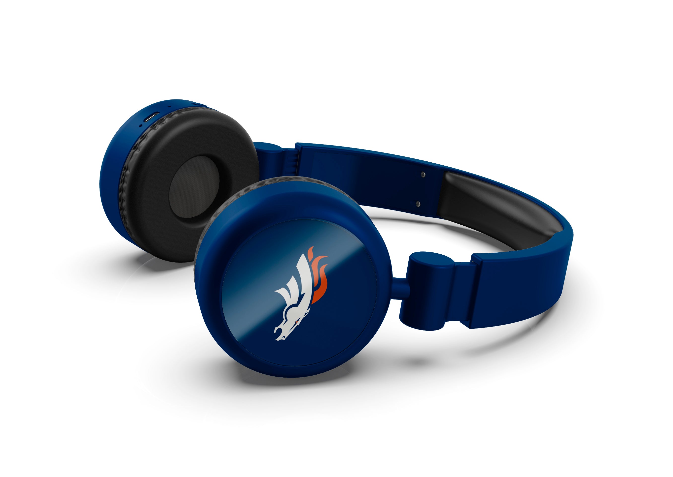 Denver Broncos NFL Lightweight Wireless Bluetooth On-Ear Headphones