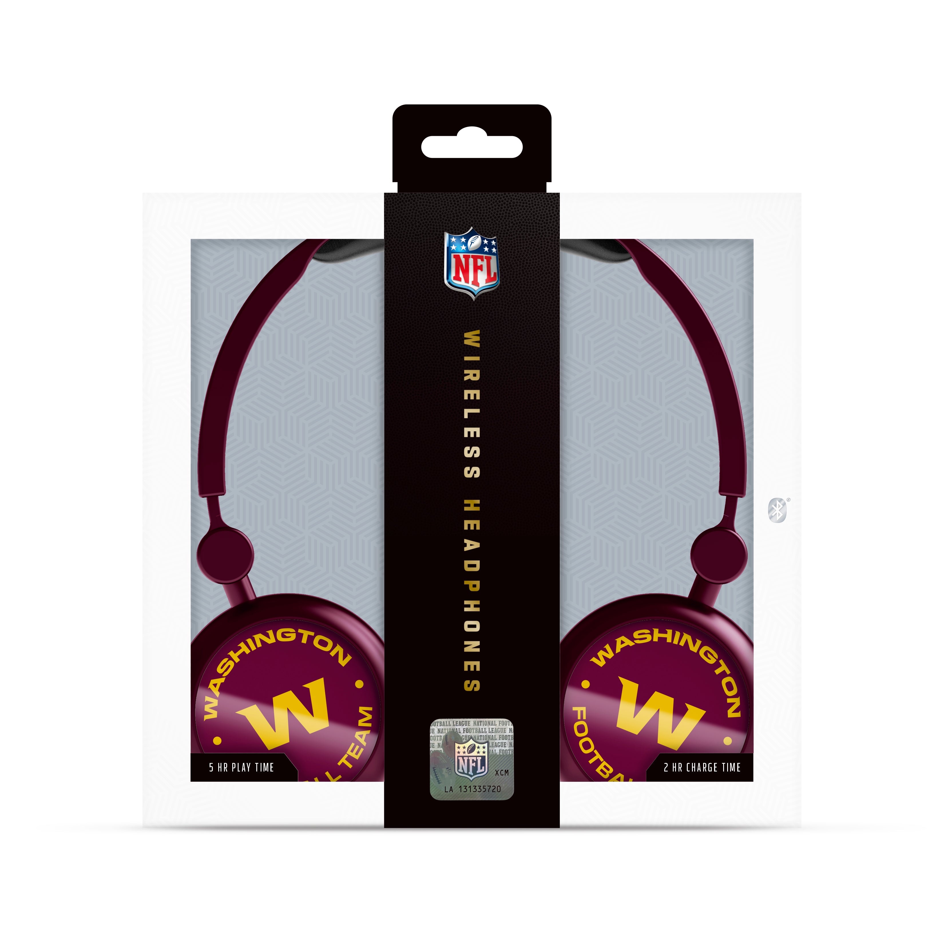 Washington Commanders NFL Lightweight Wireless Bluetooth On-Ear Headphones