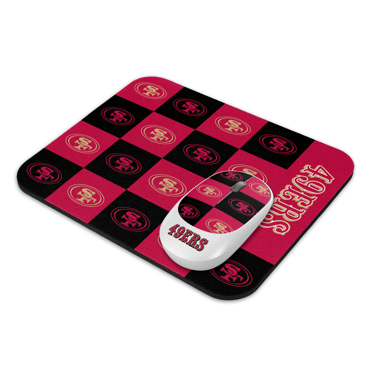 SOAR NFL Wireless Mouse and Mouse Pad- New Checkered Design