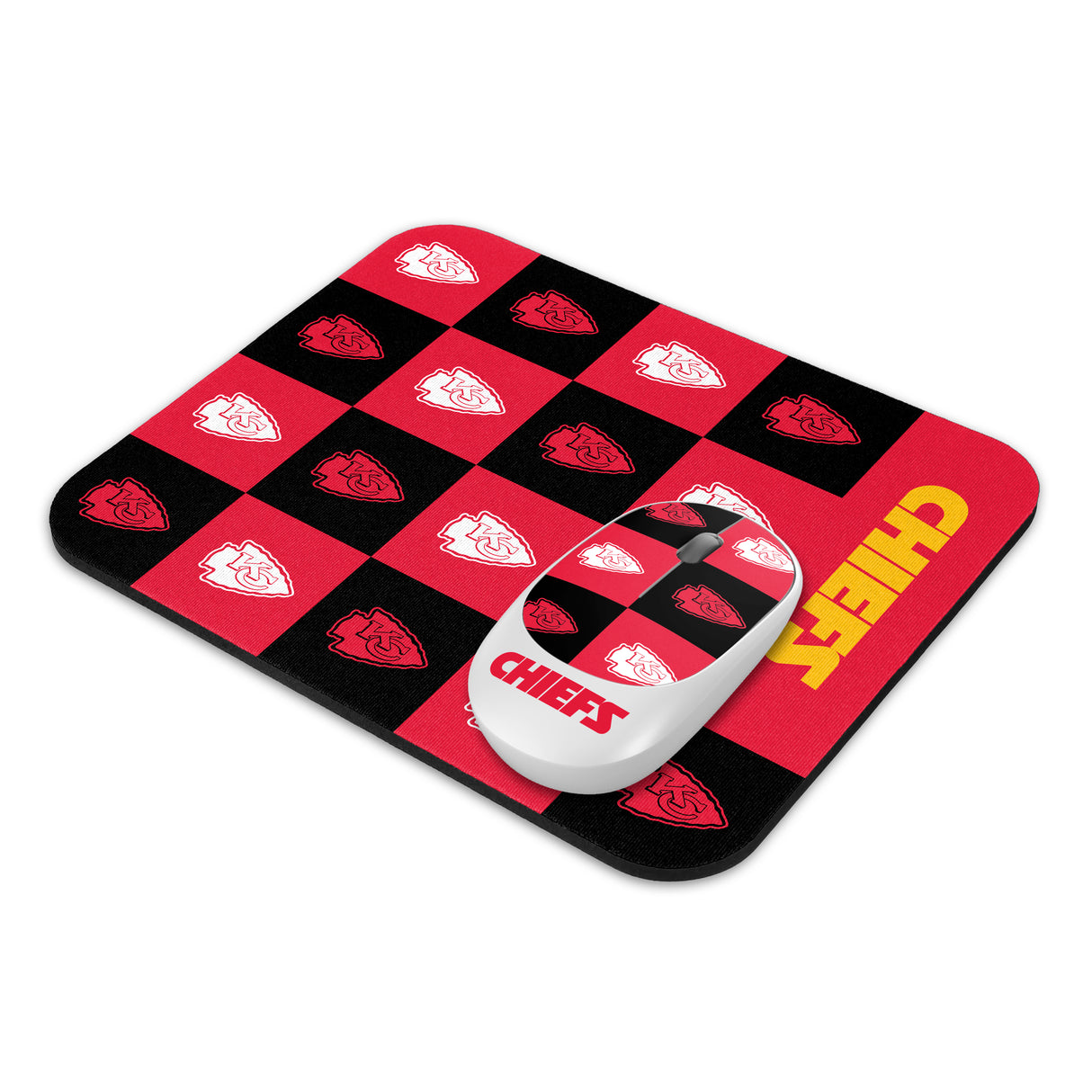 SOAR NFL Wireless Mouse and Mouse Pad- New Checkered Design