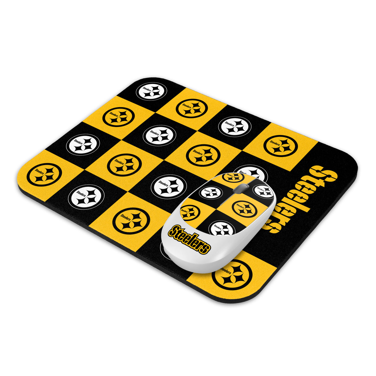 SOAR NFL Wireless Mouse and Mouse Pad- New Checkered Design