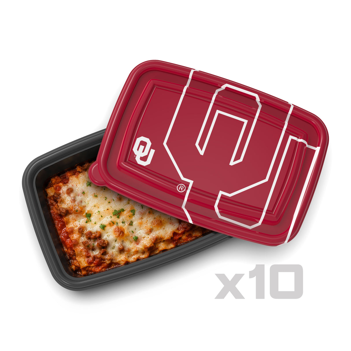 SOAR NCAA Meal Prep Container- 20 piece- Oklahoma Sooners