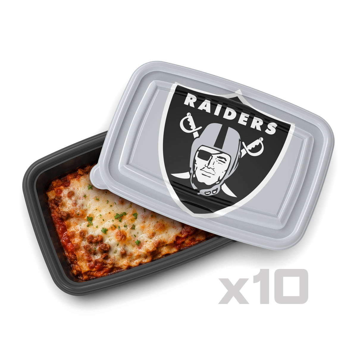 SOAR NFL Meal Prep Container- 20 piece- Las Vegas Raiders