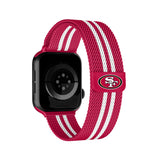 San Francisco 49ers NFL Striped Metallic Watch Band (38mm)